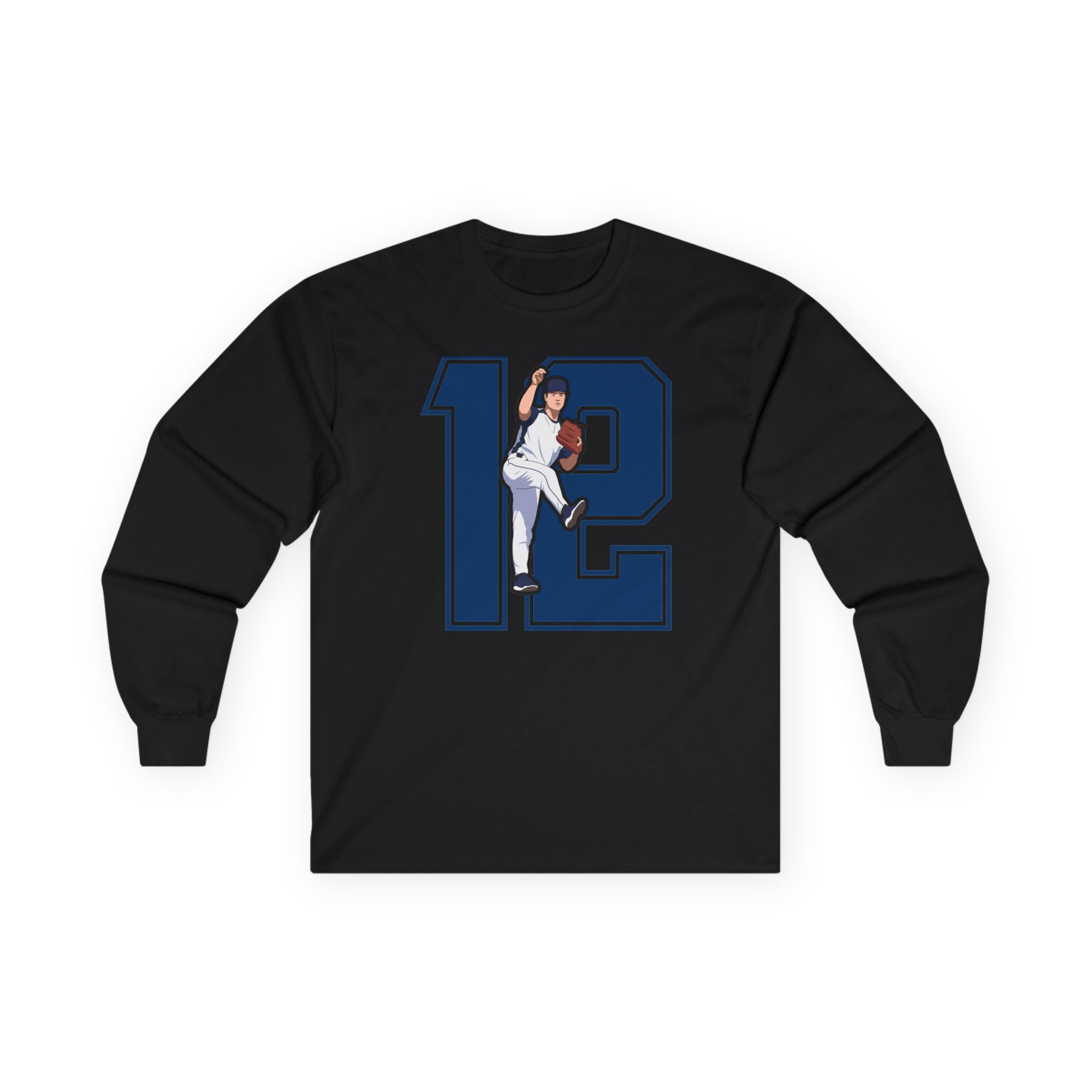 Long Sleeve Tee — character_number in Black