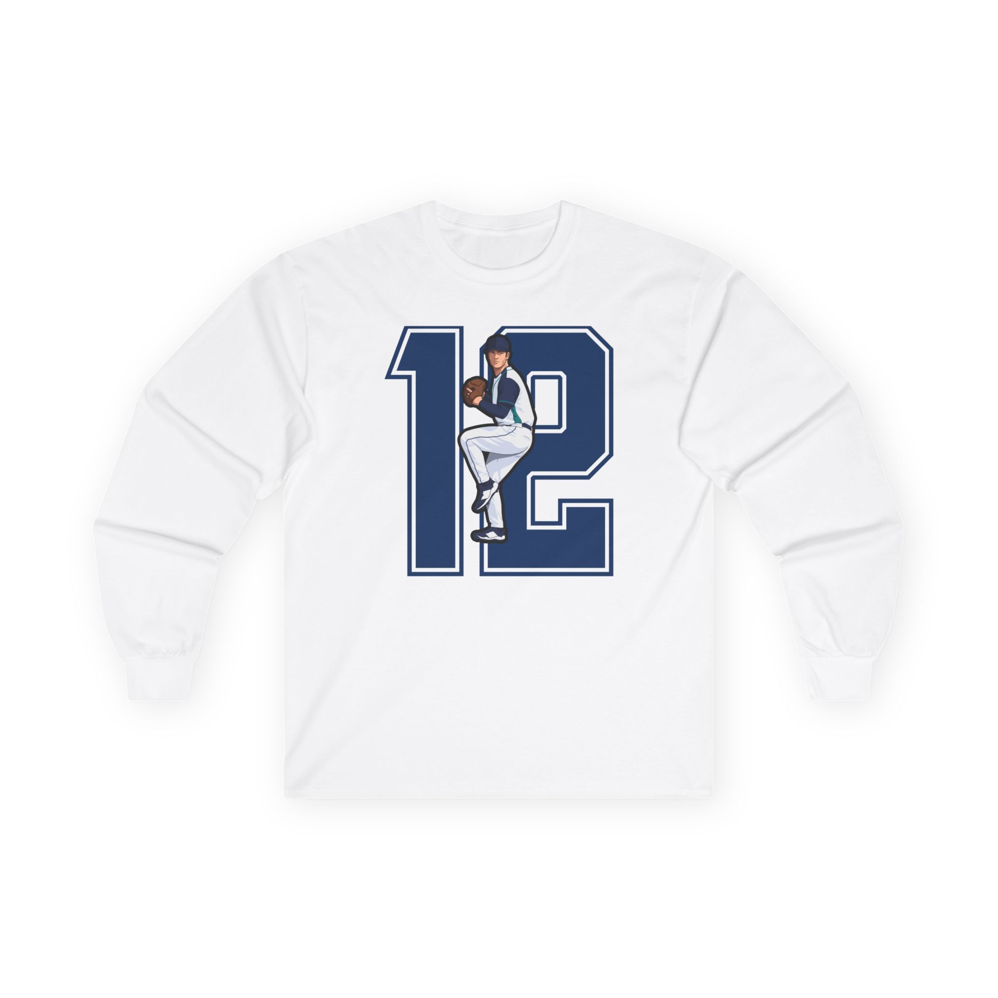 Long Sleeve Tee — character_number in White