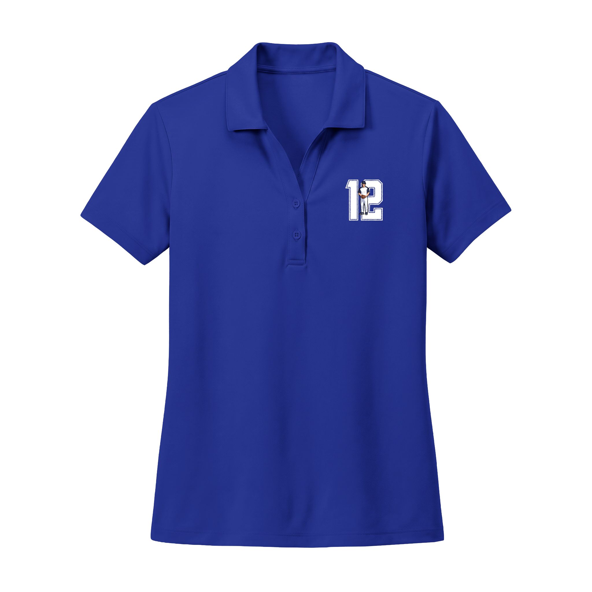 Women's Polo — character_number in Royal
