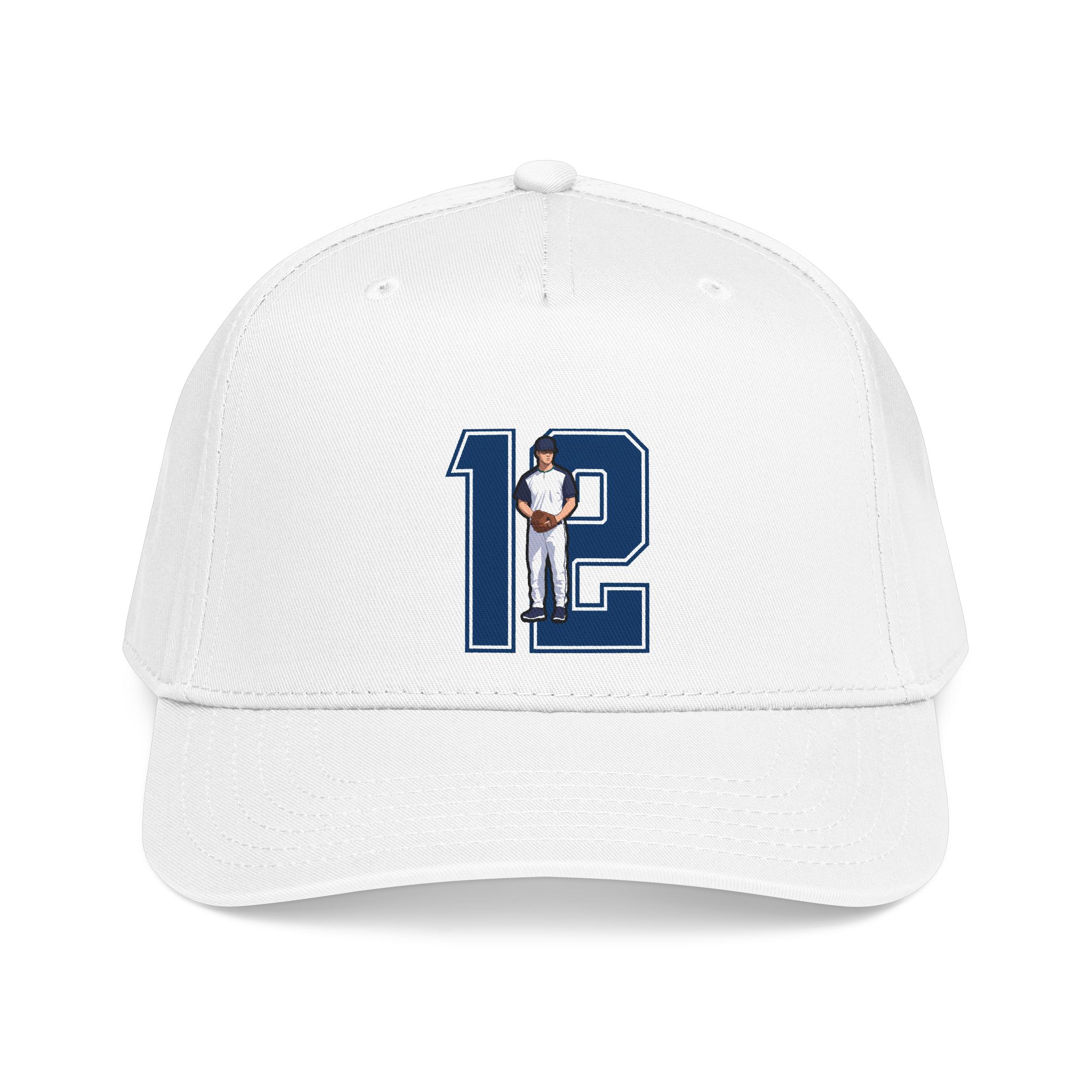 Baseball Cap — character_number in White