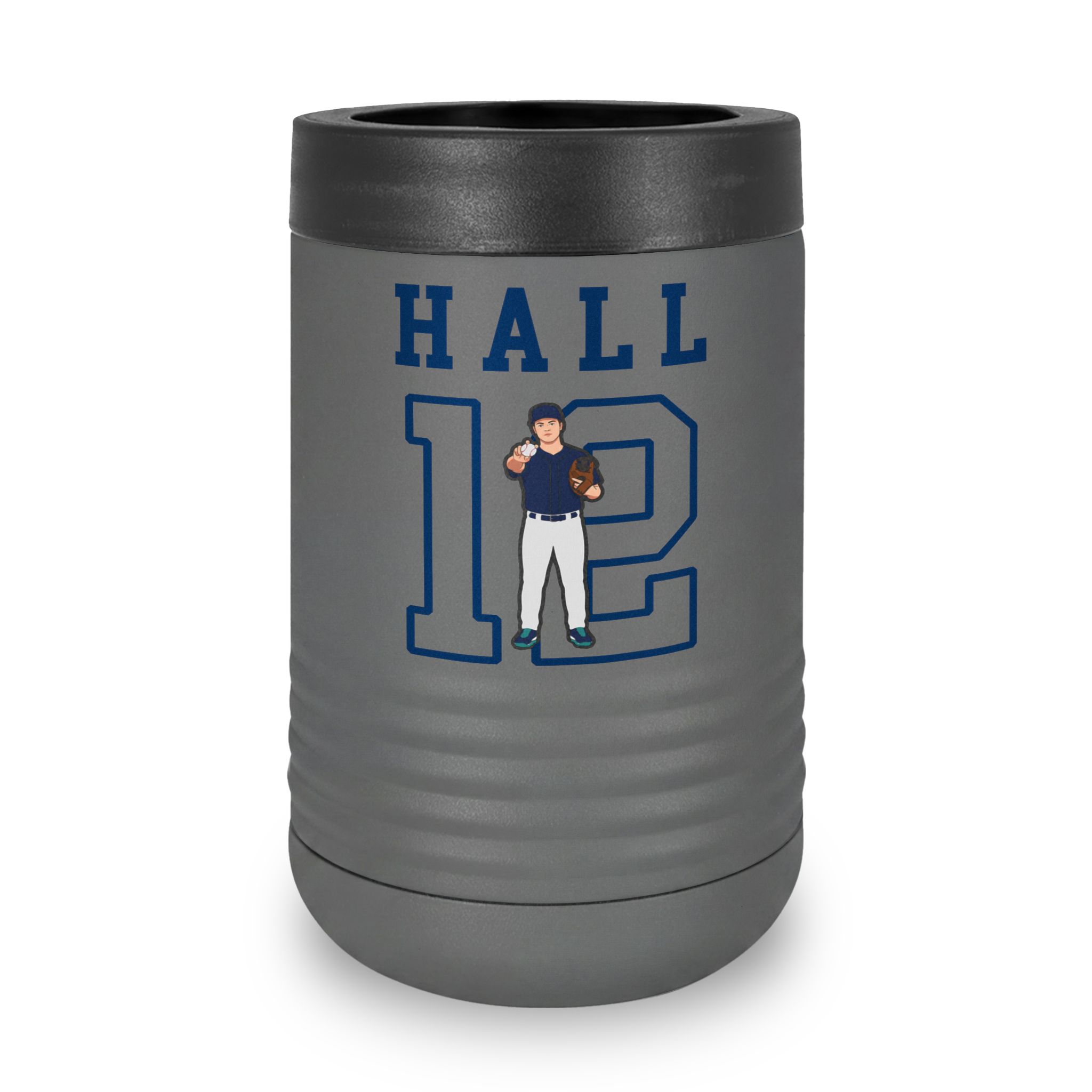 Stainless Can Cooler — character_shirsey in Grey