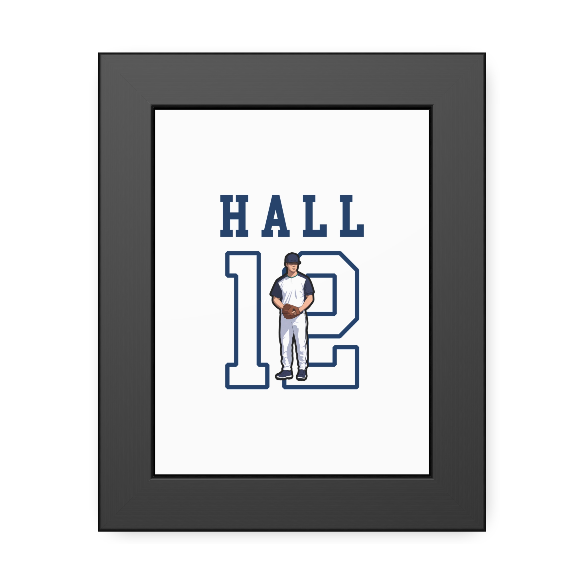Framed Poster — character_shirsey in Black