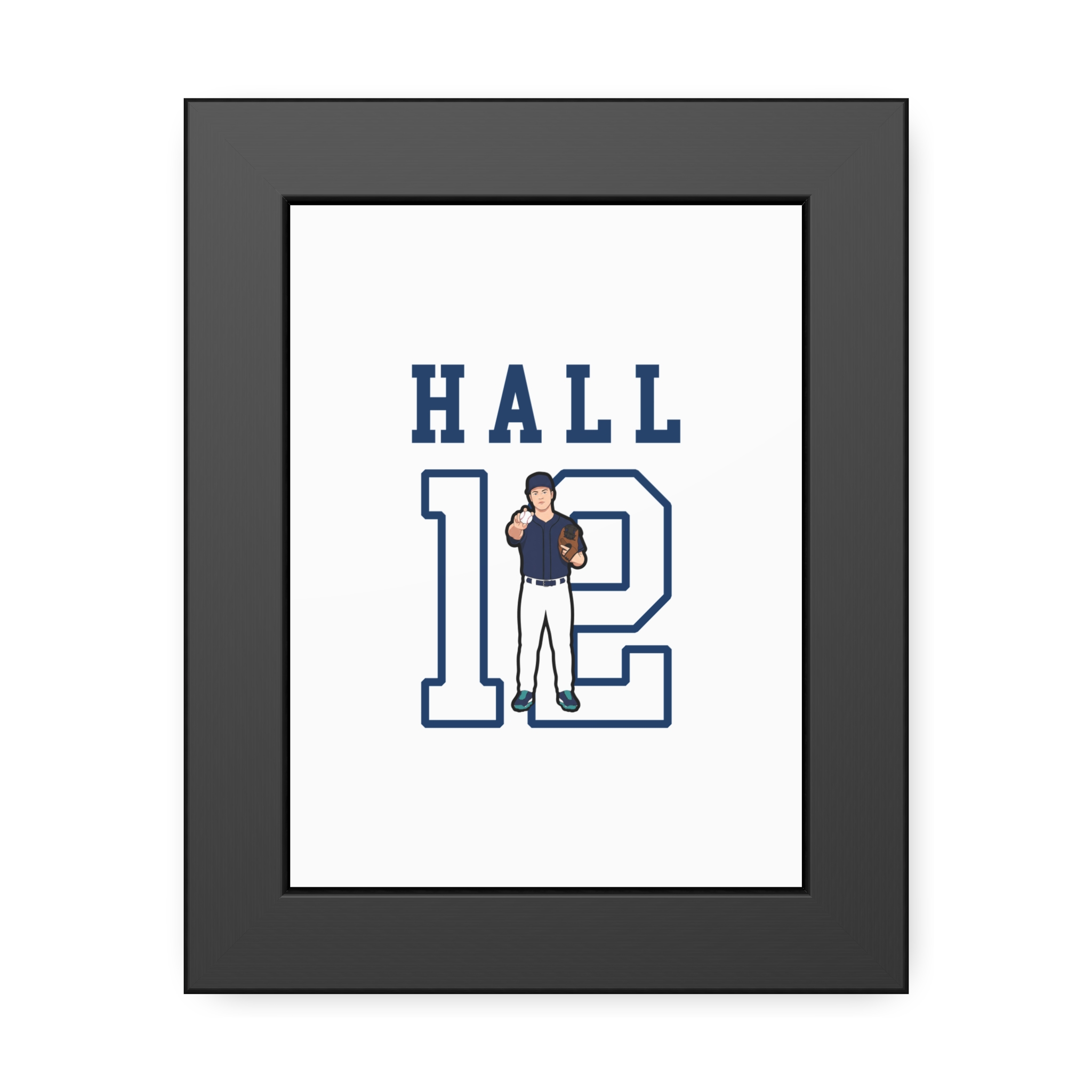 Framed Poster — character_shirsey in Black