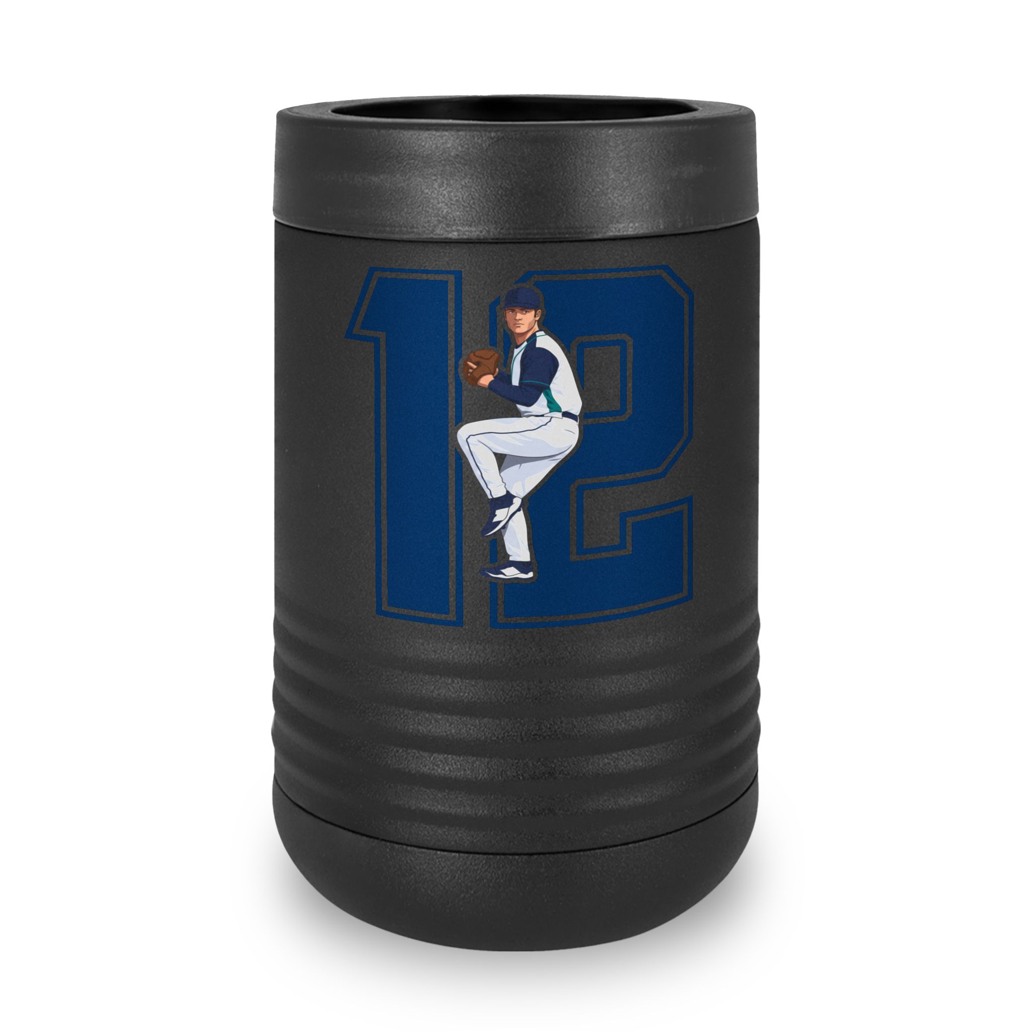 Stainless Can Cooler — character_number in Black