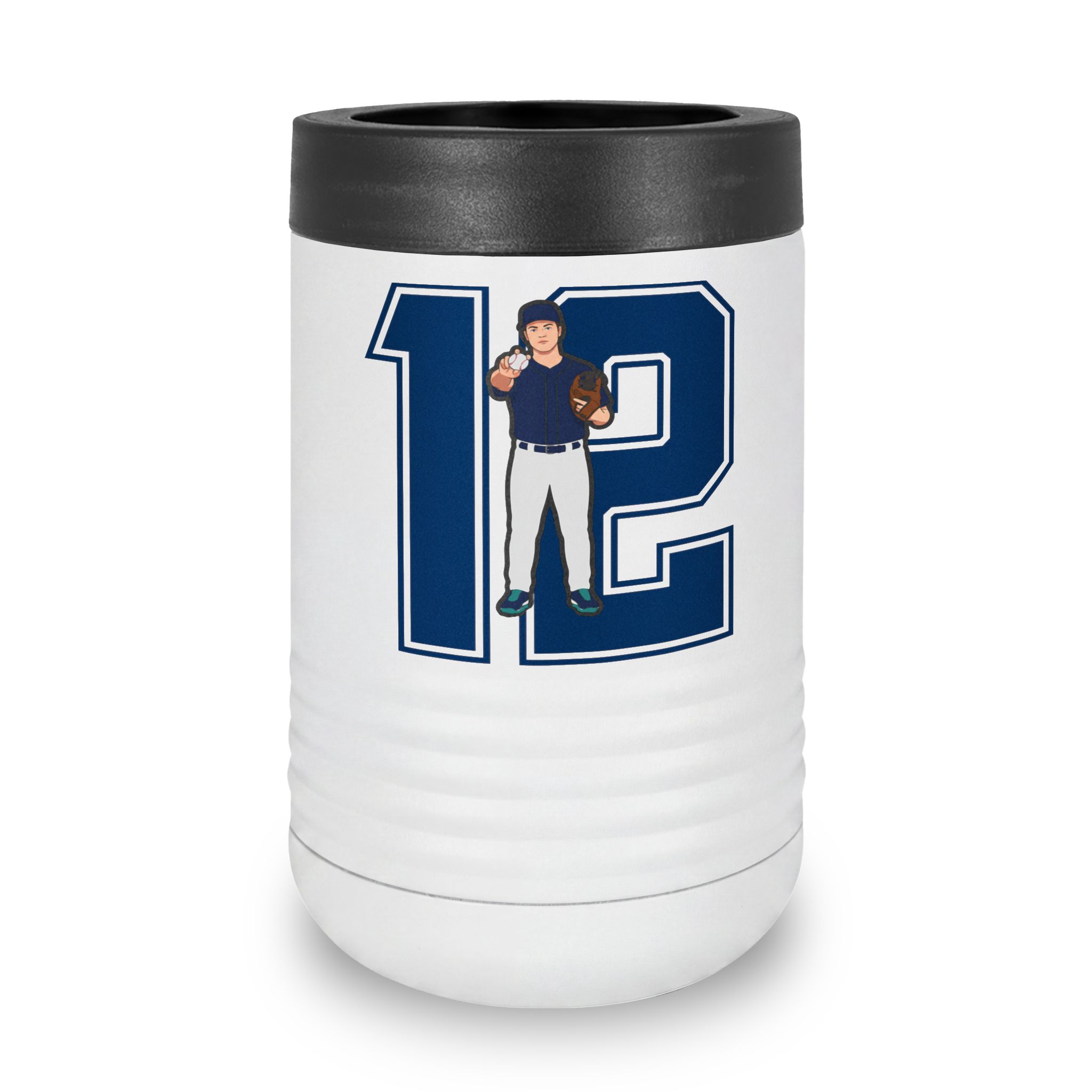 Stainless Can Cooler — character_number in White