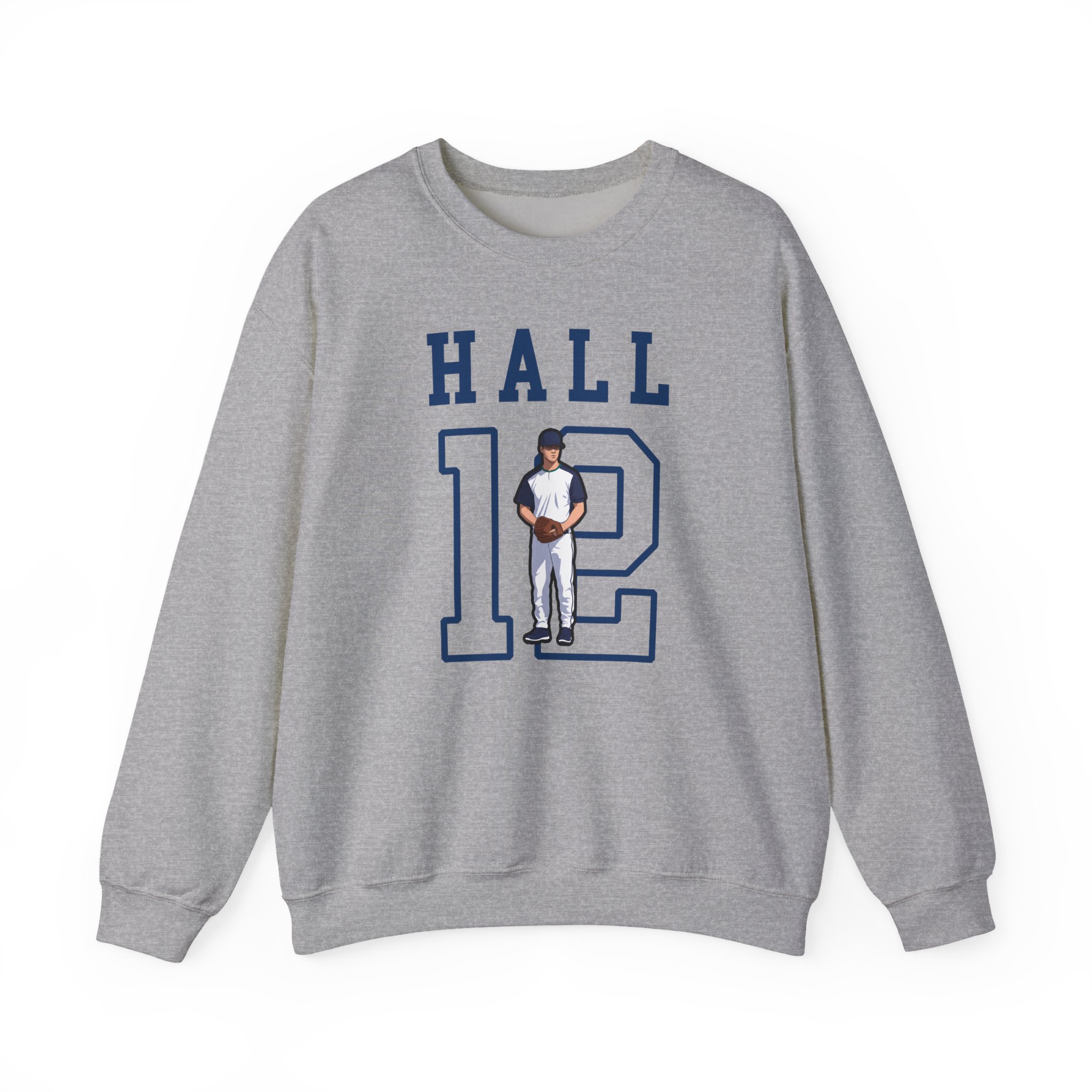 Crewneck Sweatshirt — character_shirsey in Grey