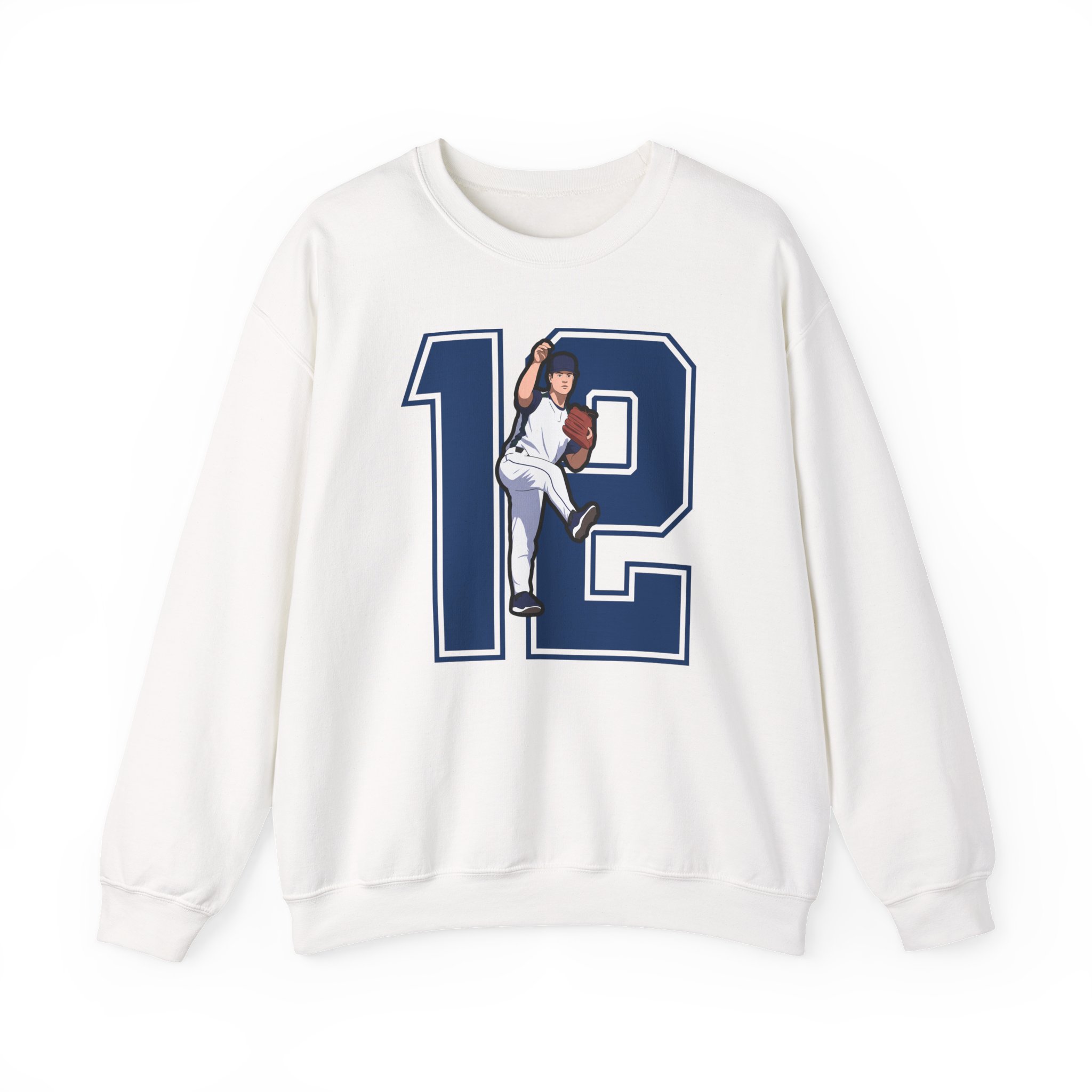 Crewneck Sweatshirt — character_number in White