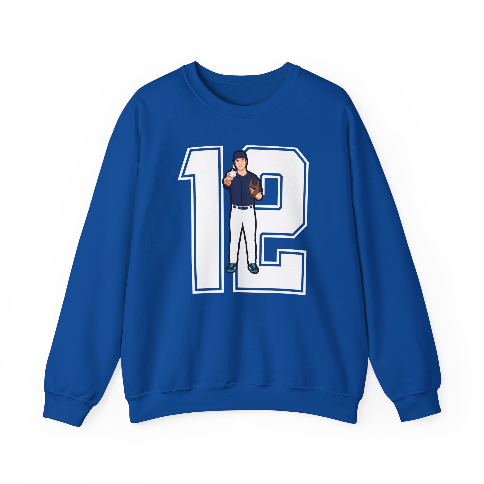 Crewneck Sweatshirt — character_number in Royal