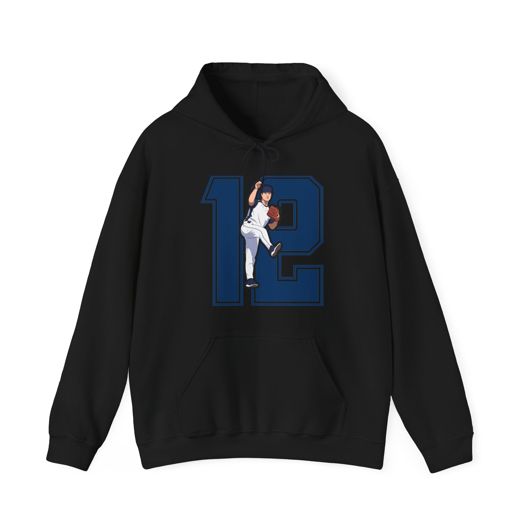Hoodie — character_number in Black