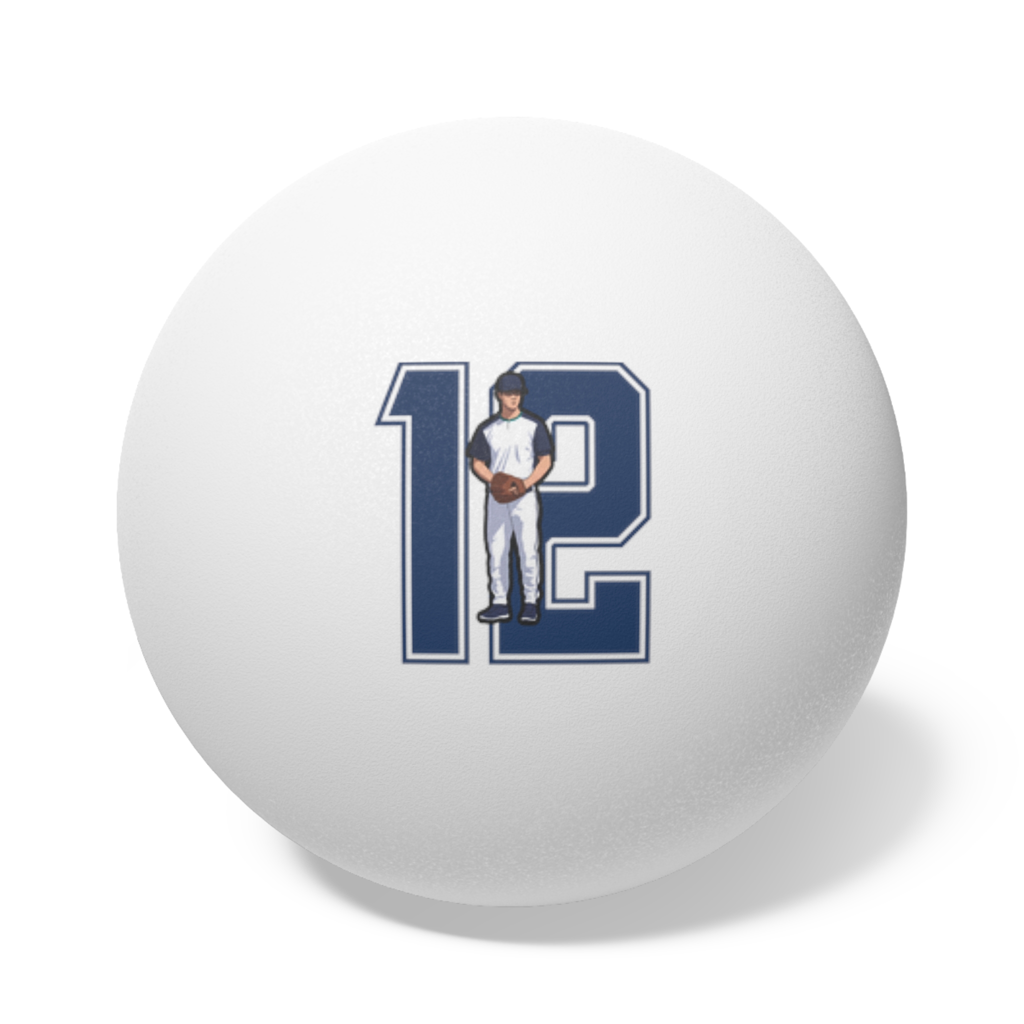 Ping Pong Balls, 6 pcs — character_number in White