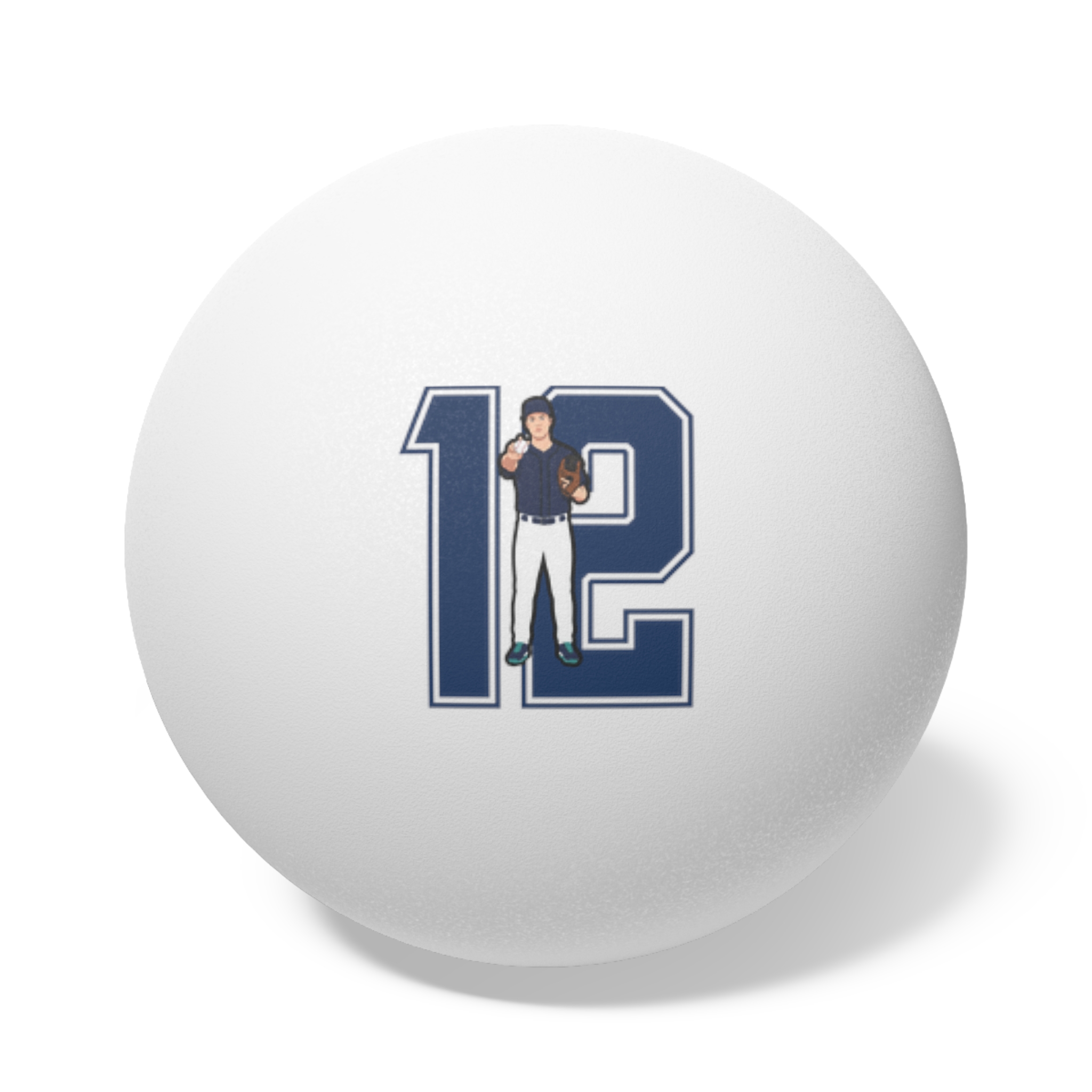 Ping Pong Balls, 6 pcs — character_number in White