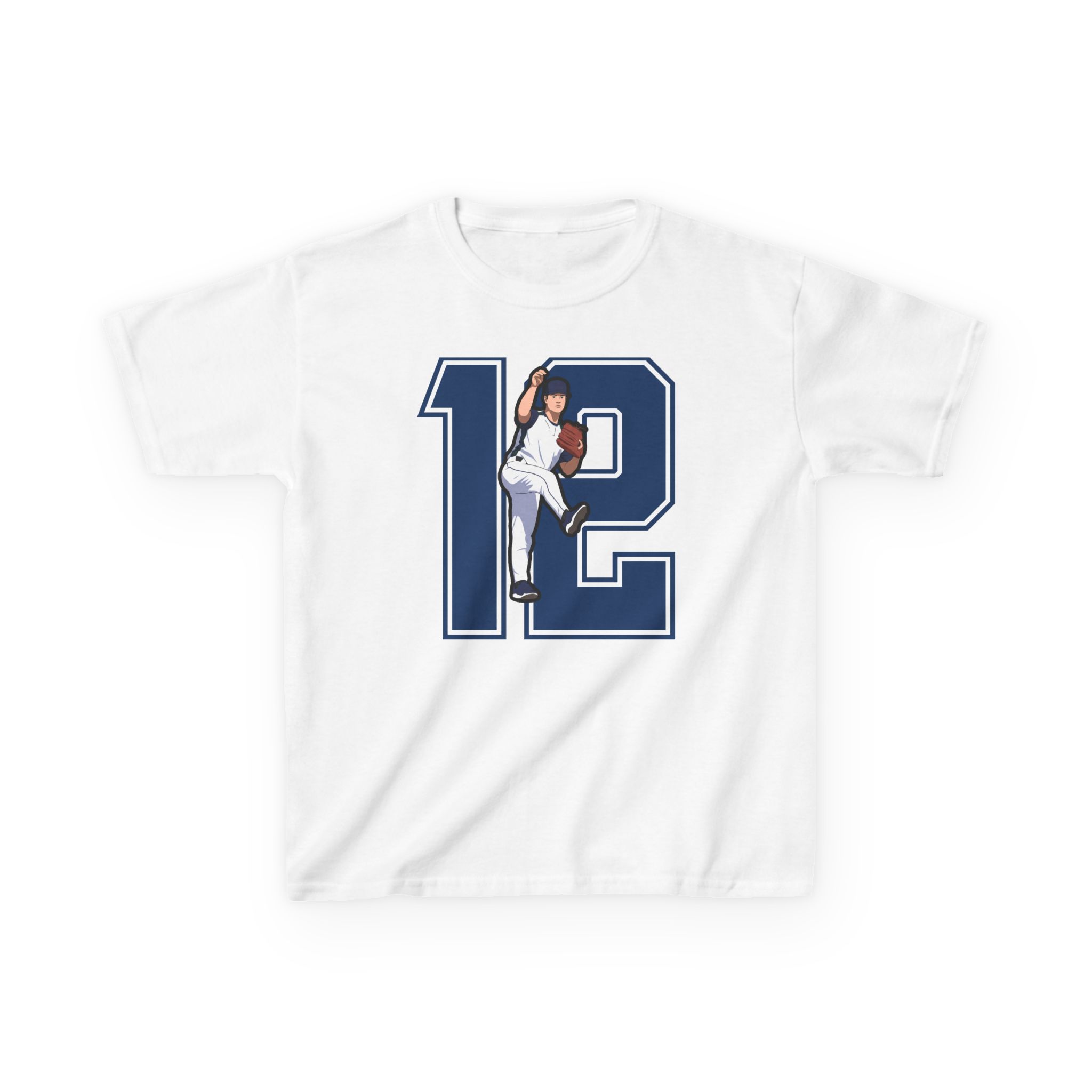 Youth Tee — character_number in White