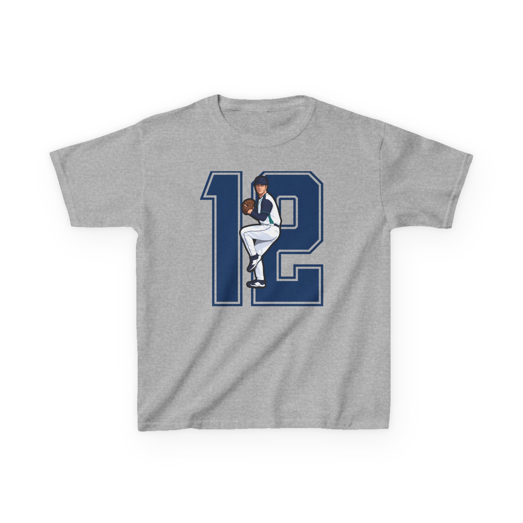Youth Tee — character_number in Grey