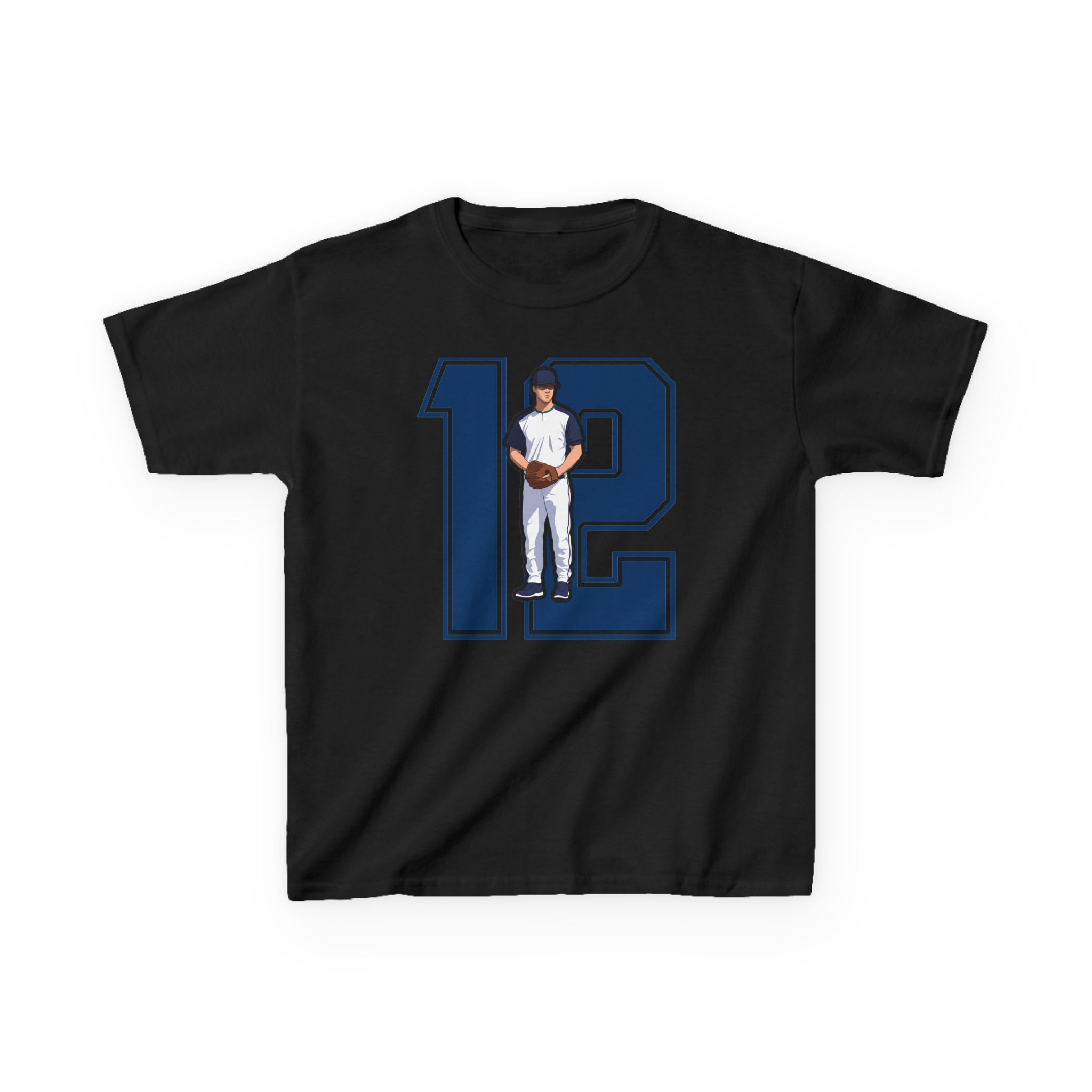 Youth Tee — character_number in Black