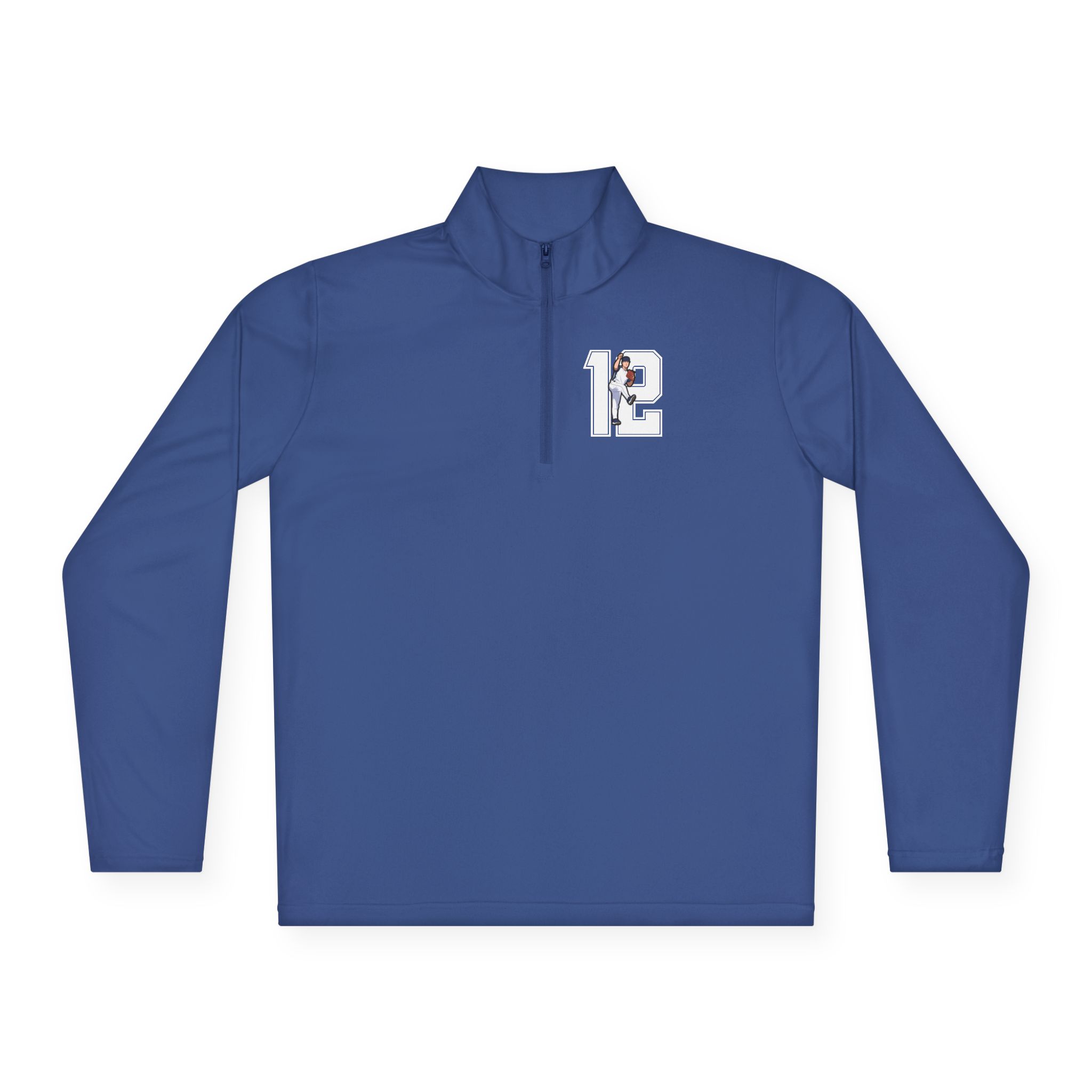 Q-Zip Pullover — character_number in Royal