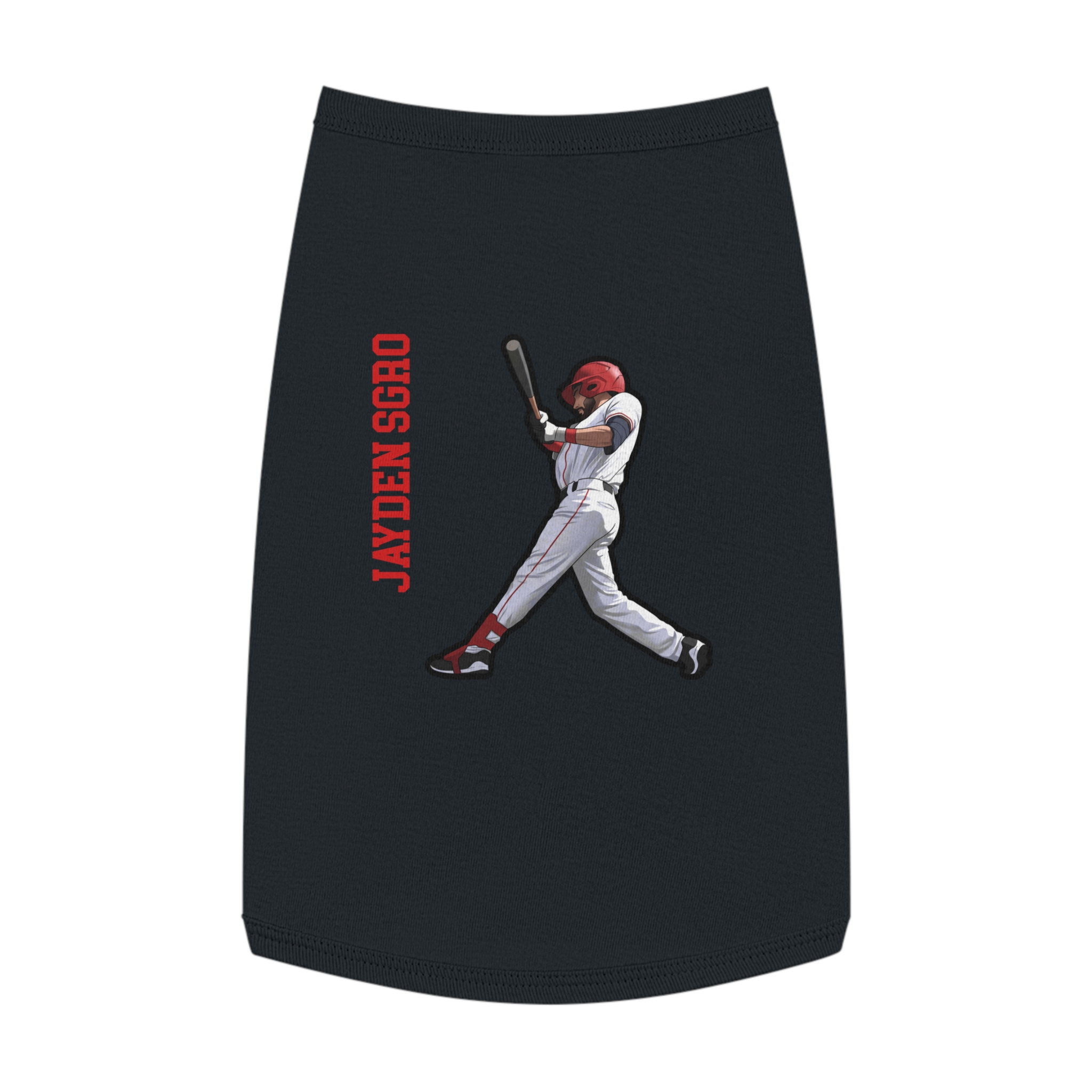 Pet Tank Top — character_name_vertical in Black