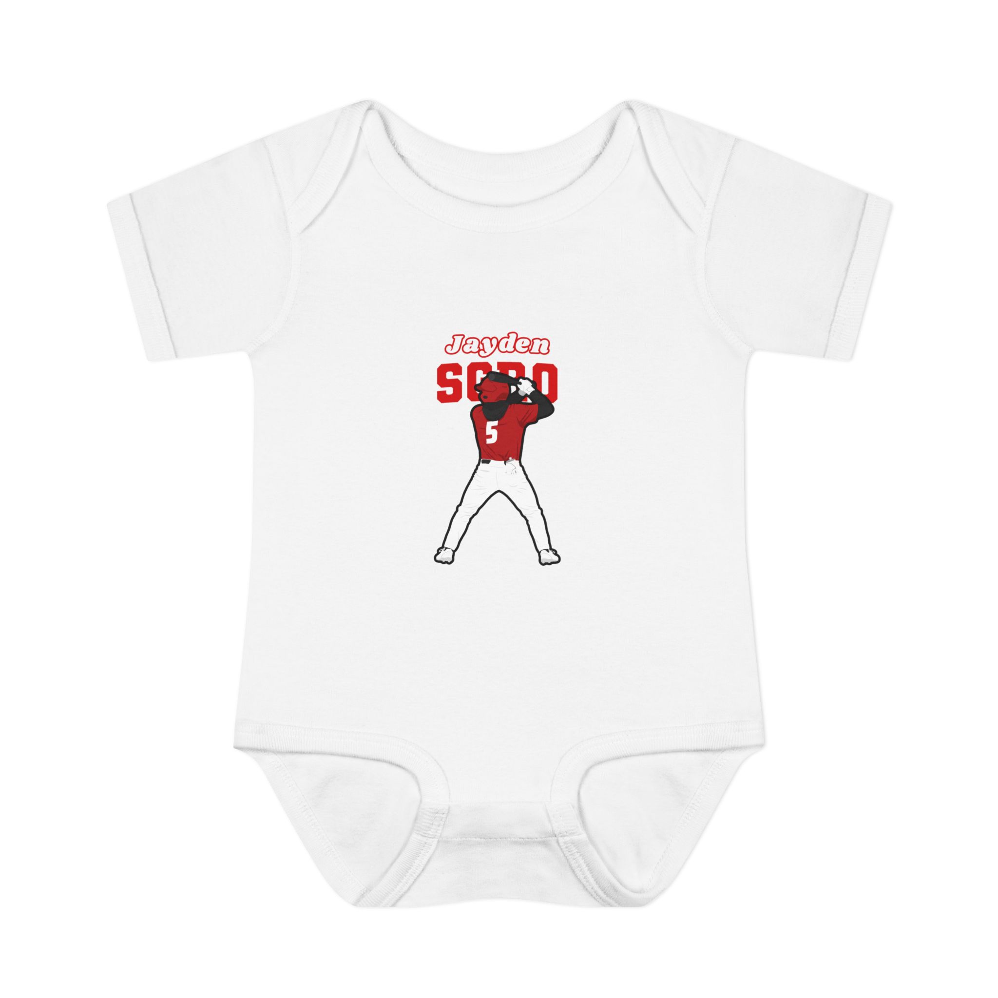 Baby Onesie — character_name_arch in White