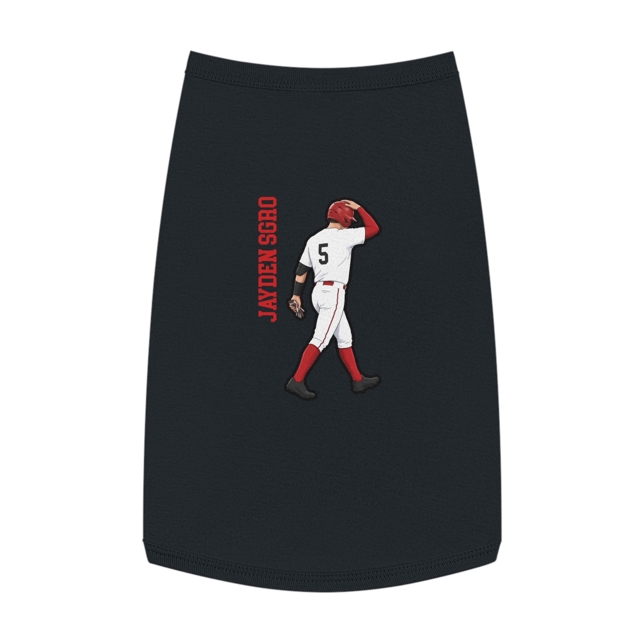 Pet Tank Top — character_name_vertical in Black