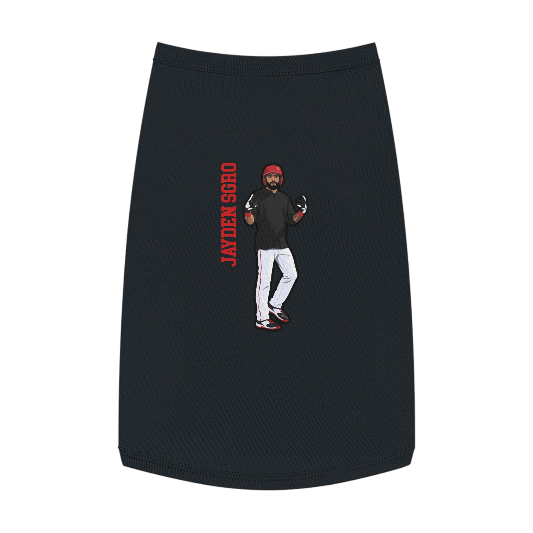 Pet Tank Top — character_name_vertical in White