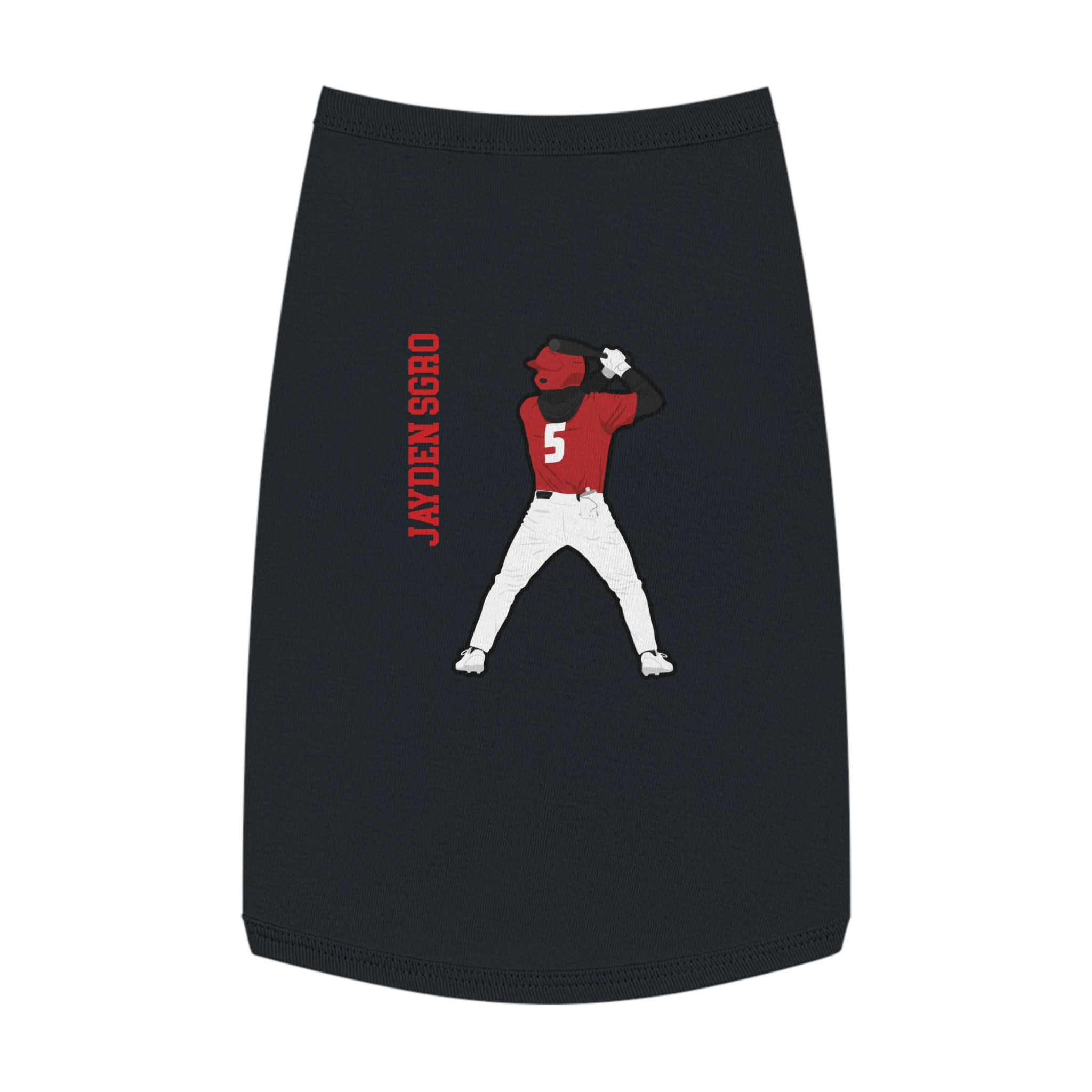 Pet Tank Top — character_name_vertical in Black