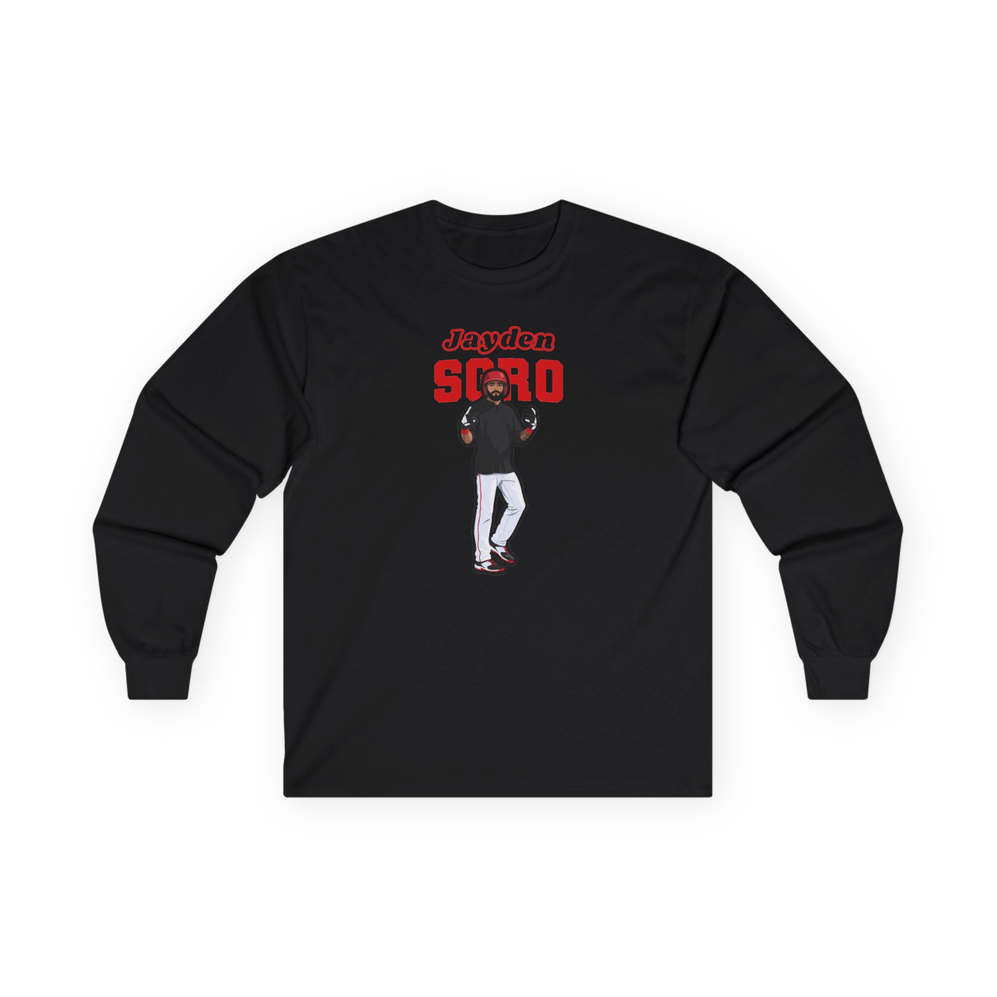 Long Sleeve Tee — character_name_arch in Black