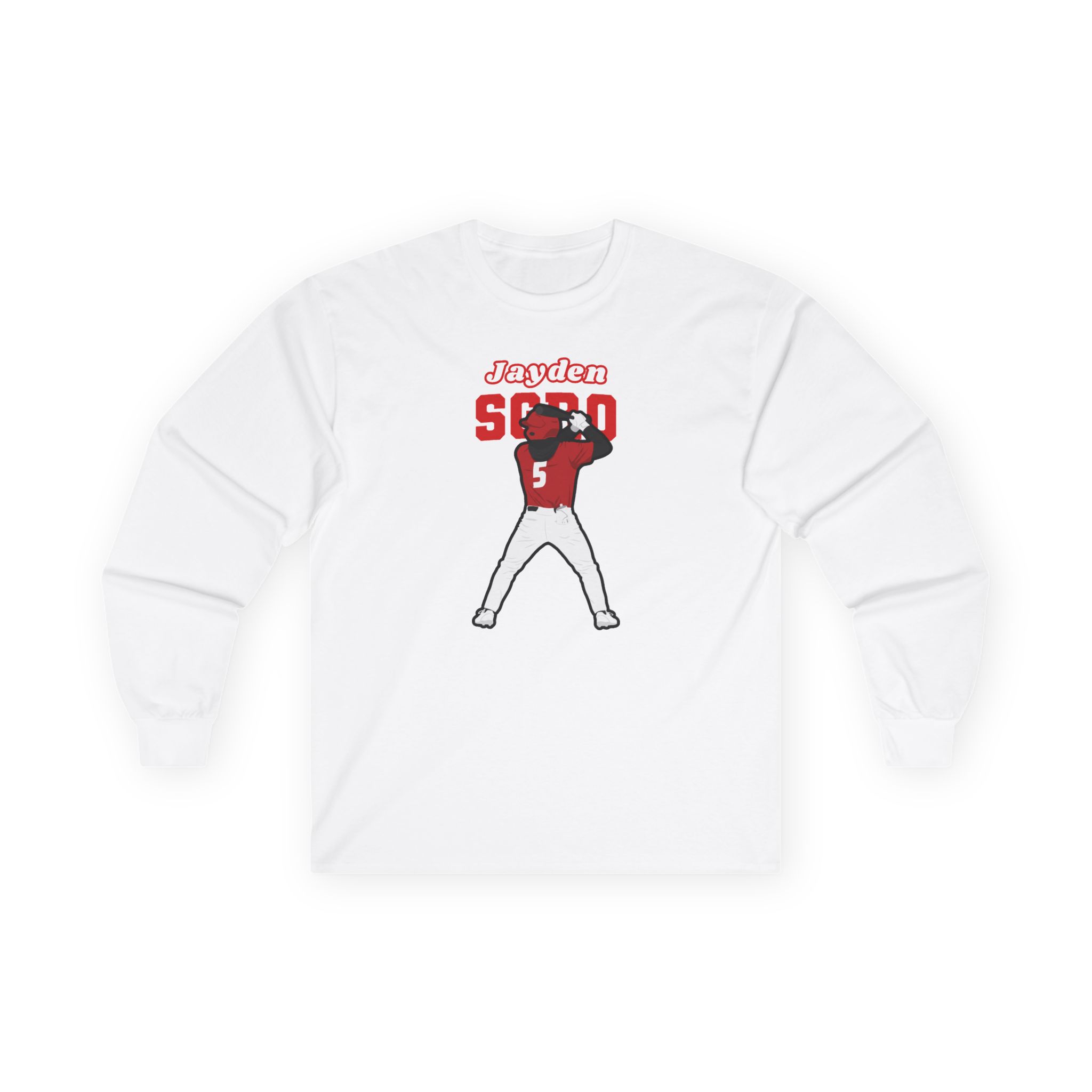Long Sleeve Tee — character_name_arch in White