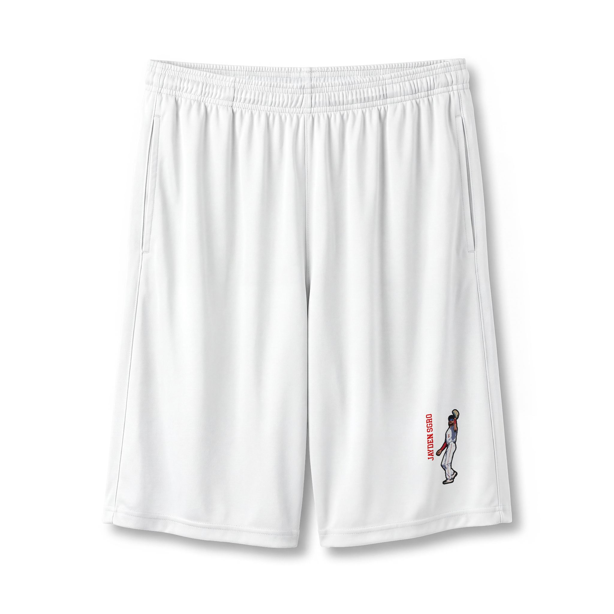 Shorts — character_name_vertical in White