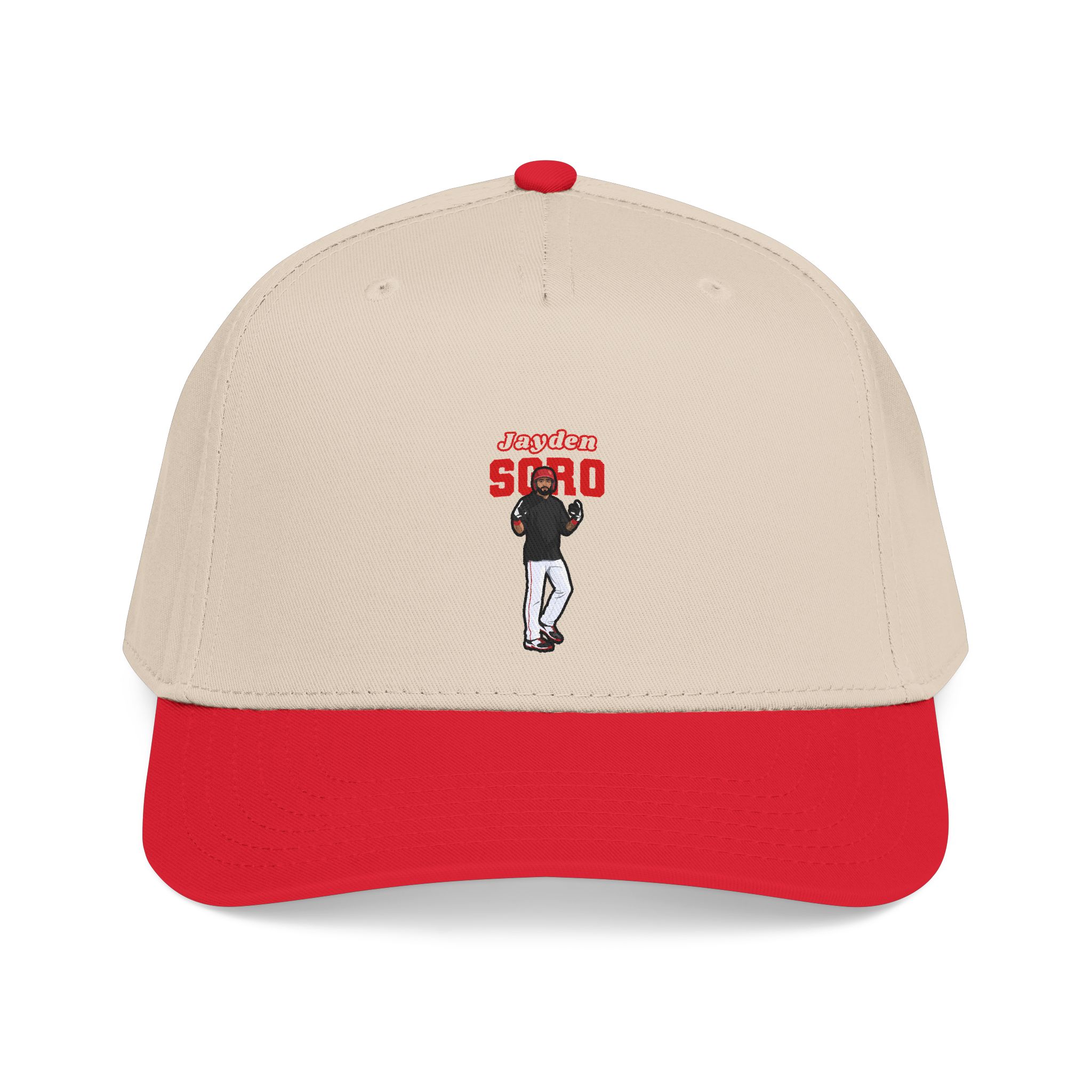 Baseball Cap — character_name_arch in Red / Natural