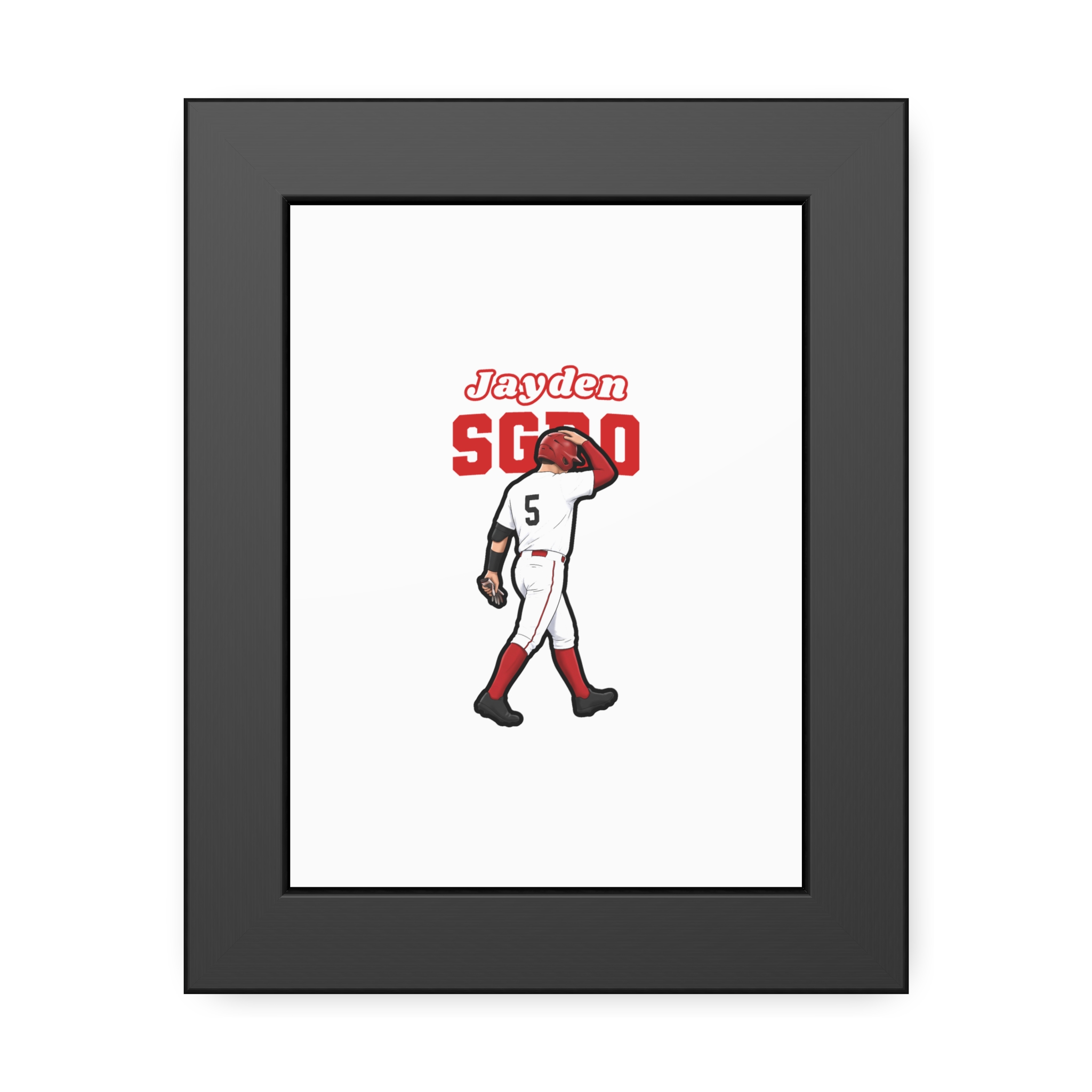 Framed Poster — character_name_arch in Black