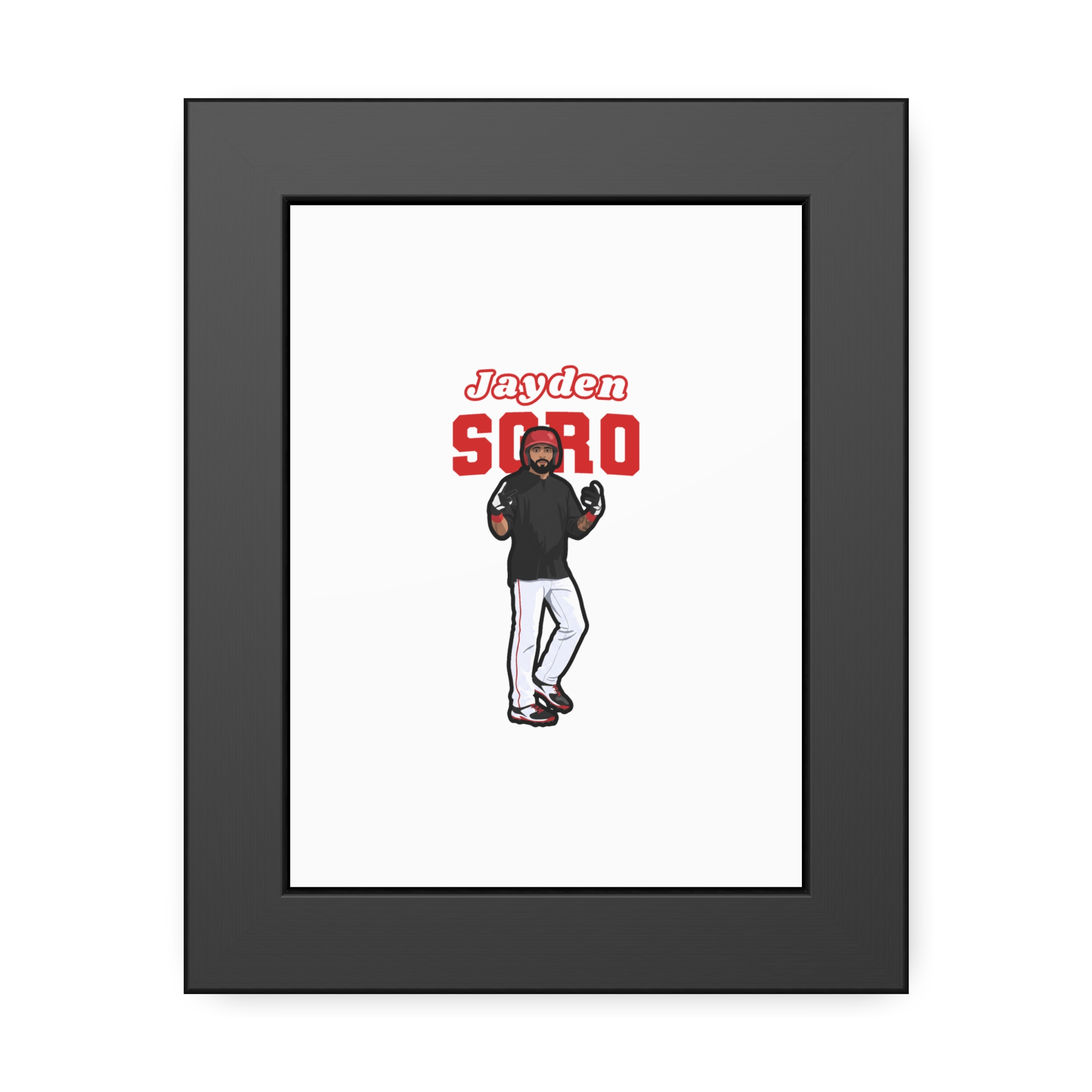 Framed Poster — character_name_arch in Black