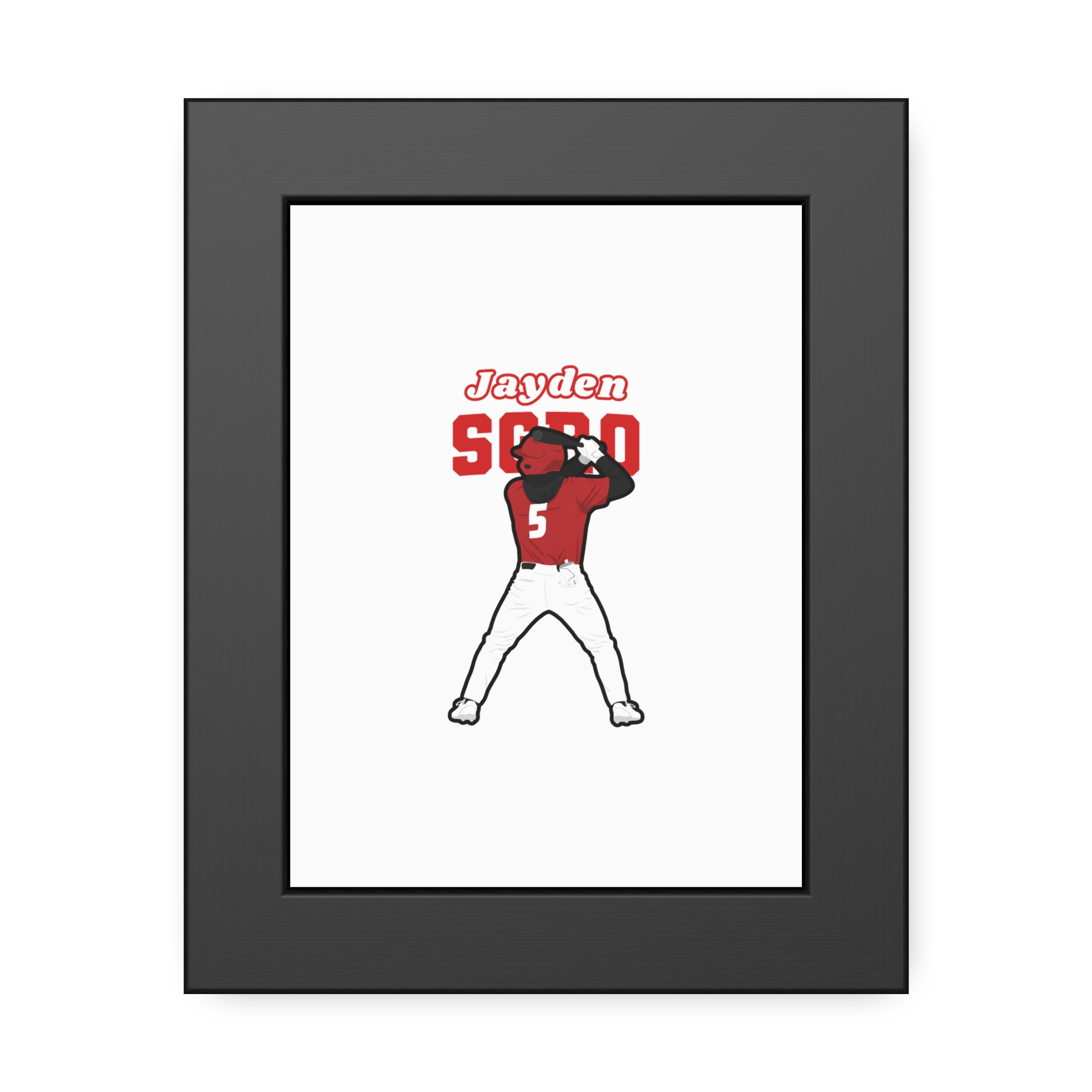 Framed Poster — character_name_arch in Black
