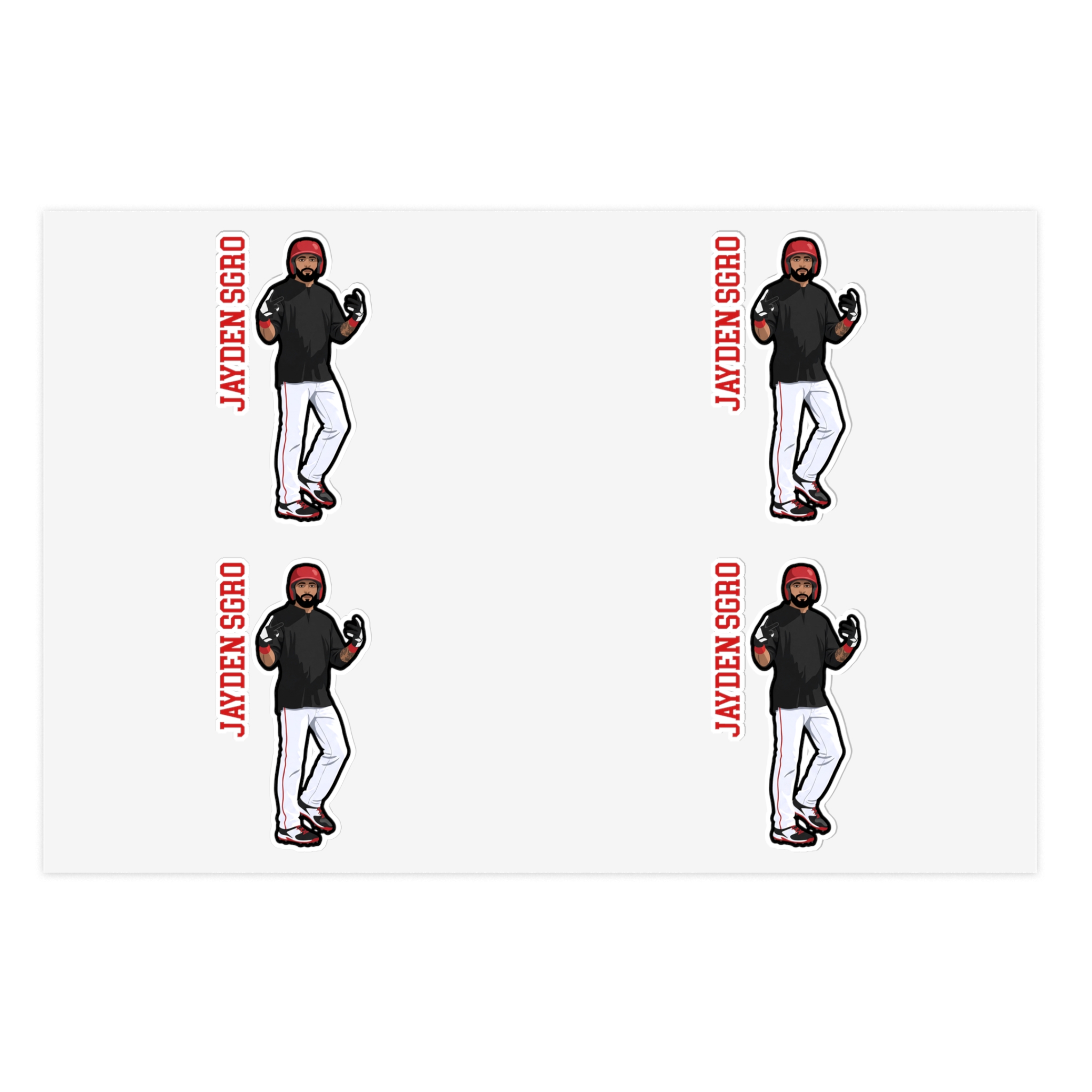 Sticker Sheet — character_name_vertical in Classic