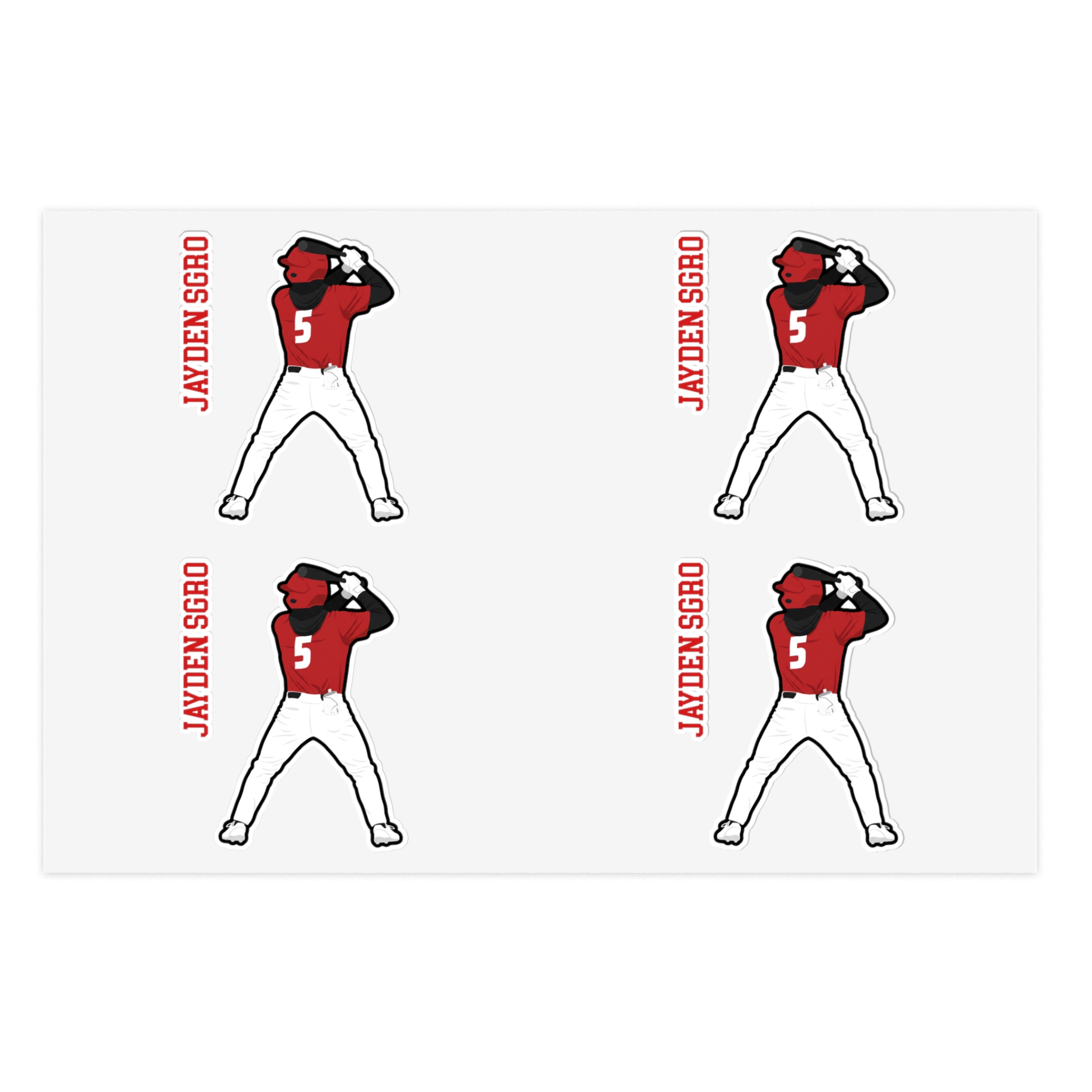 Sticker Sheet — character_name_vertical in Classic