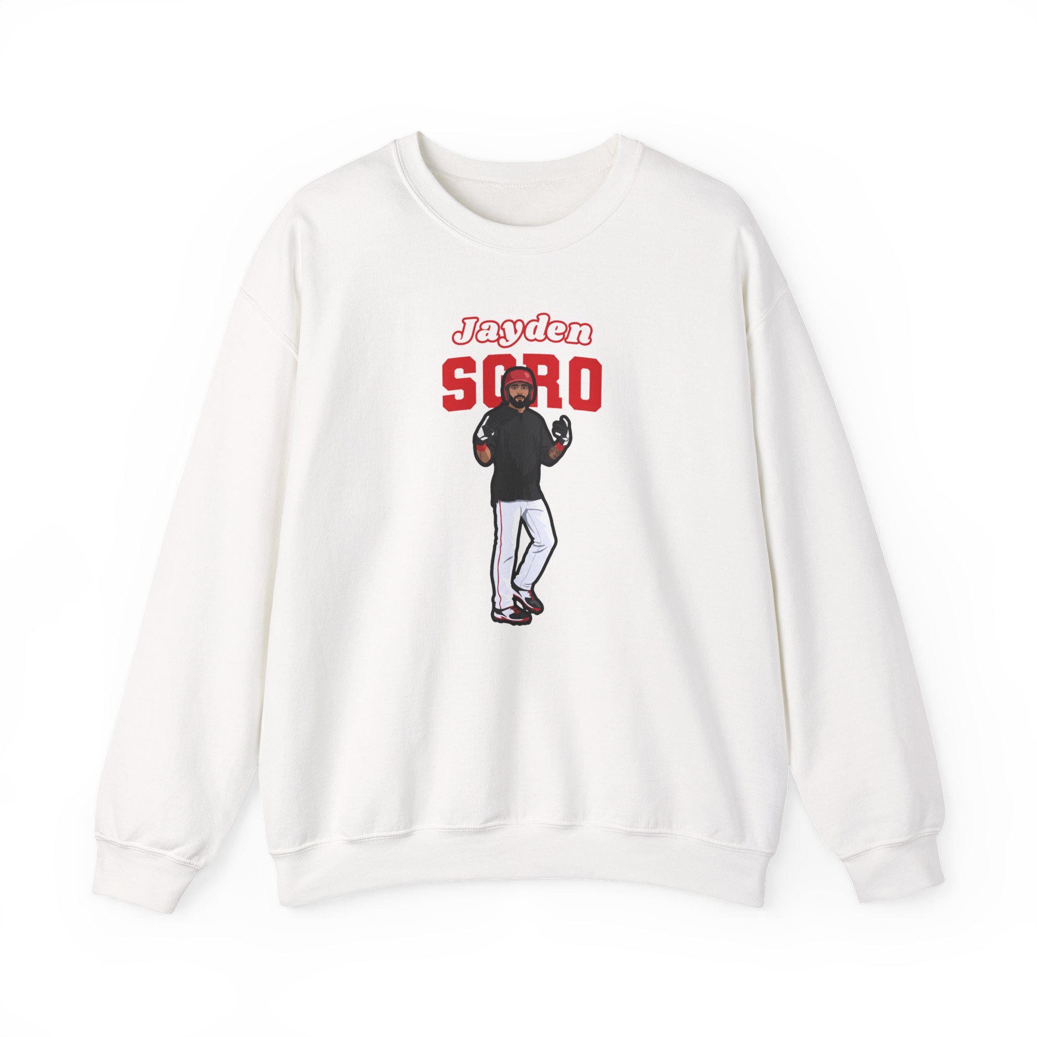 Crewneck Sweatshirt — character_name_arch in White