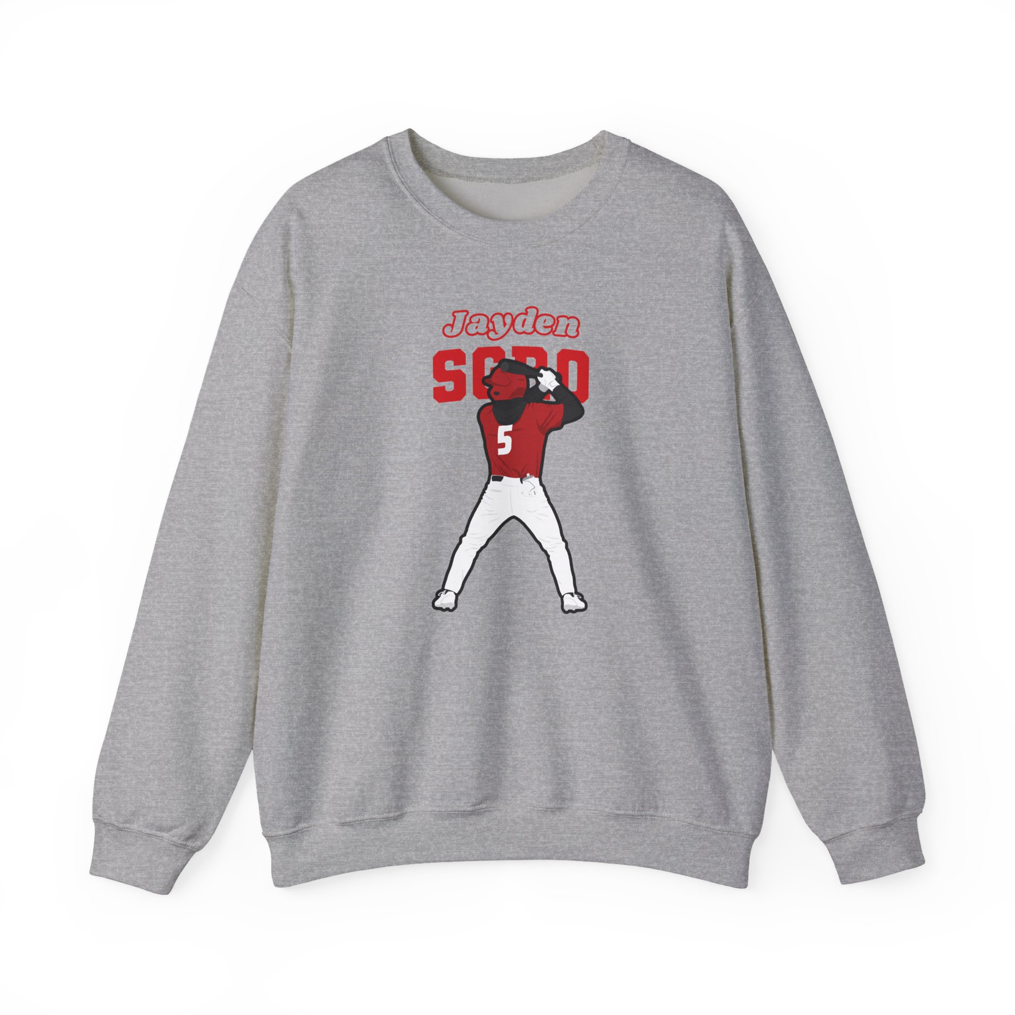 Crewneck Sweatshirt — character_name_arch in Grey