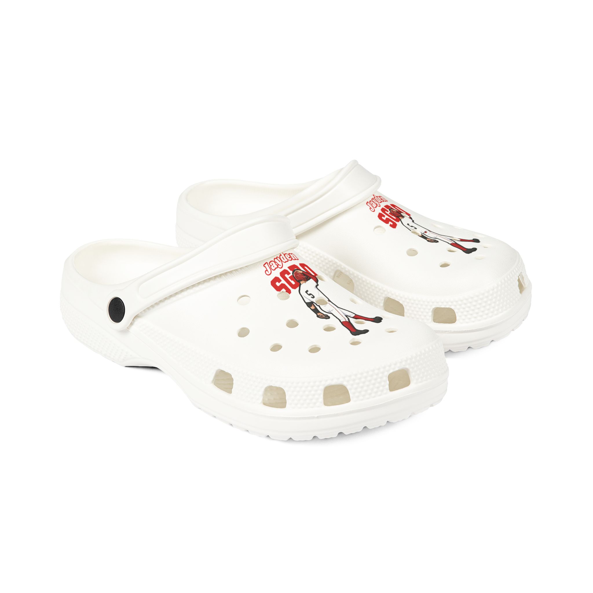 Rubber Clogs — character_name_arch in White