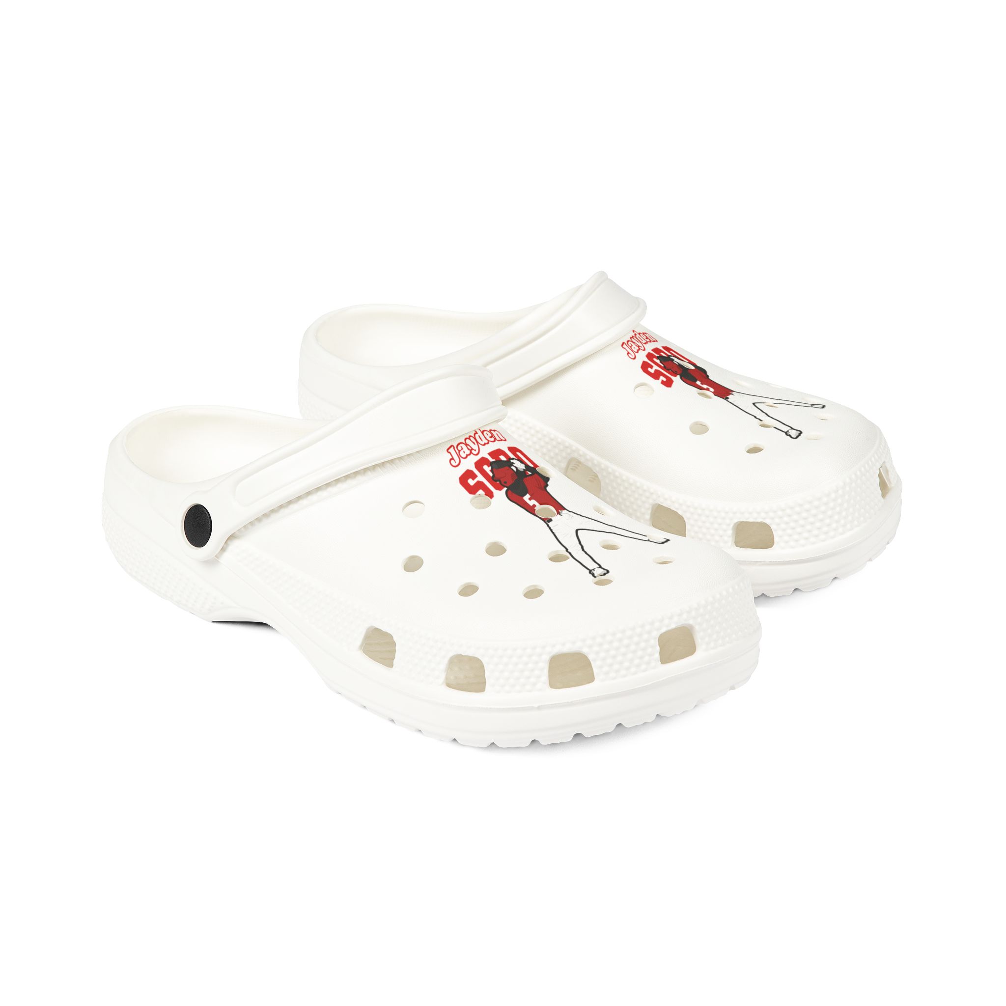 Rubber Clogs — character_name_arch in White