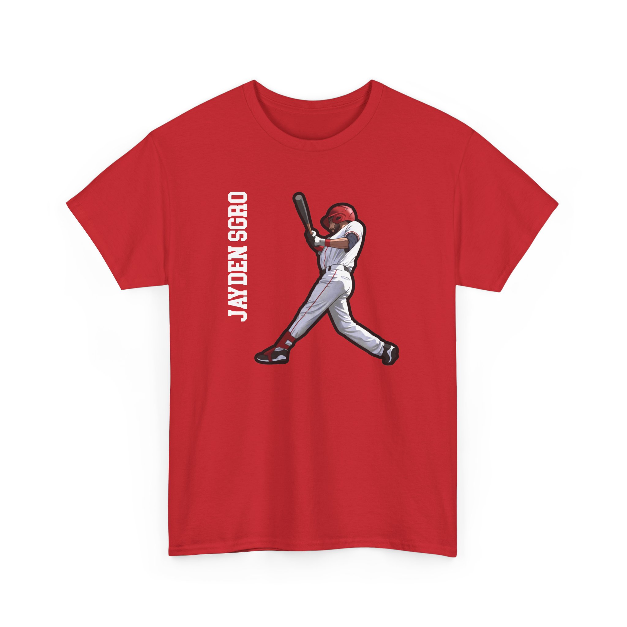 Tee — character_name_vertical in Red