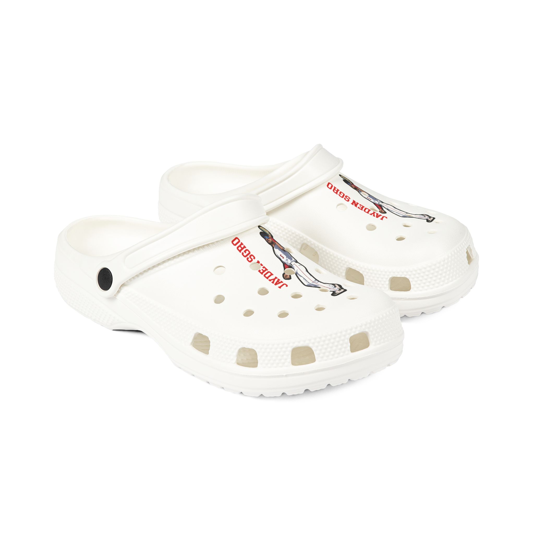 Rubber Clogs — character_name_vertical in White