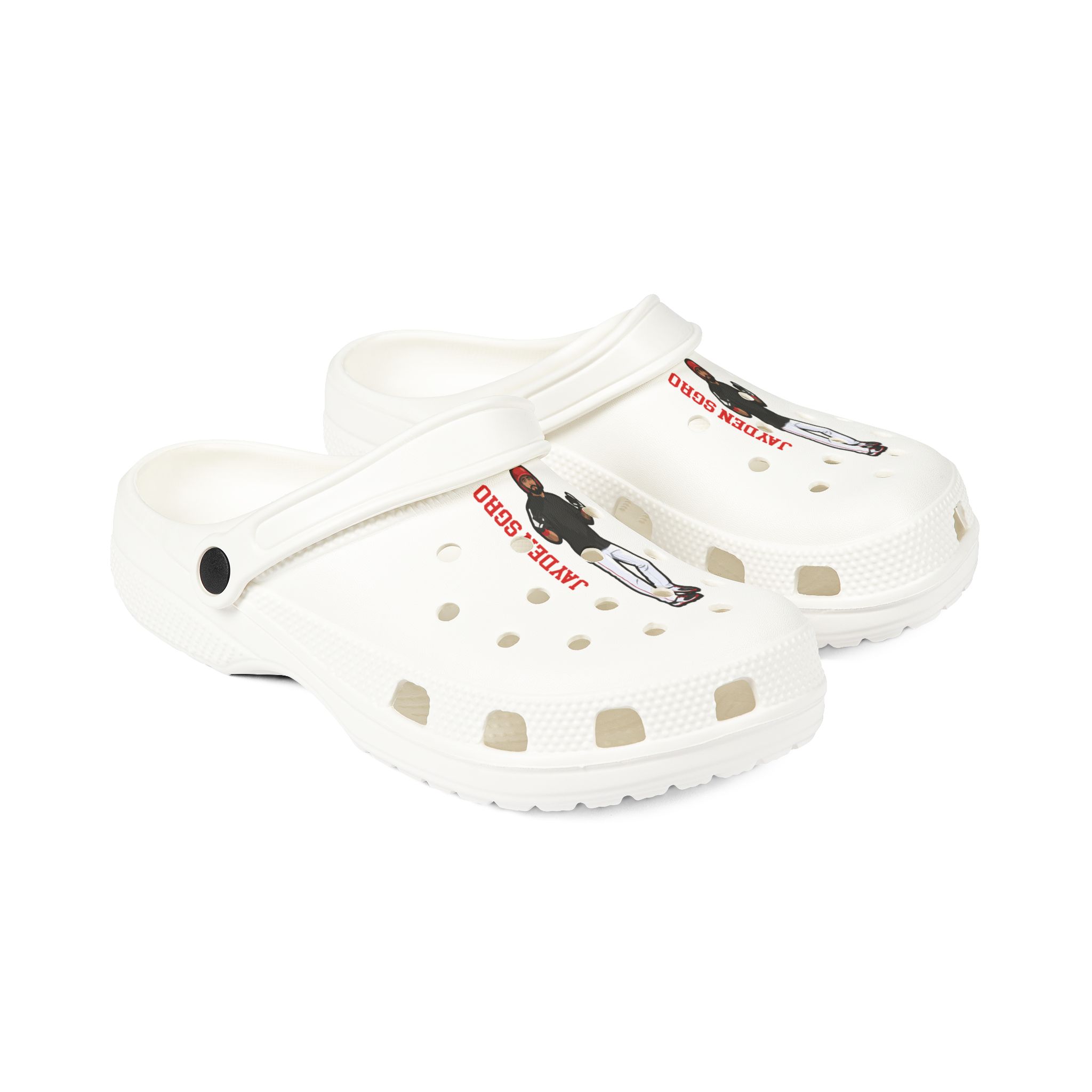 Rubber Clogs — character_name_vertical in White