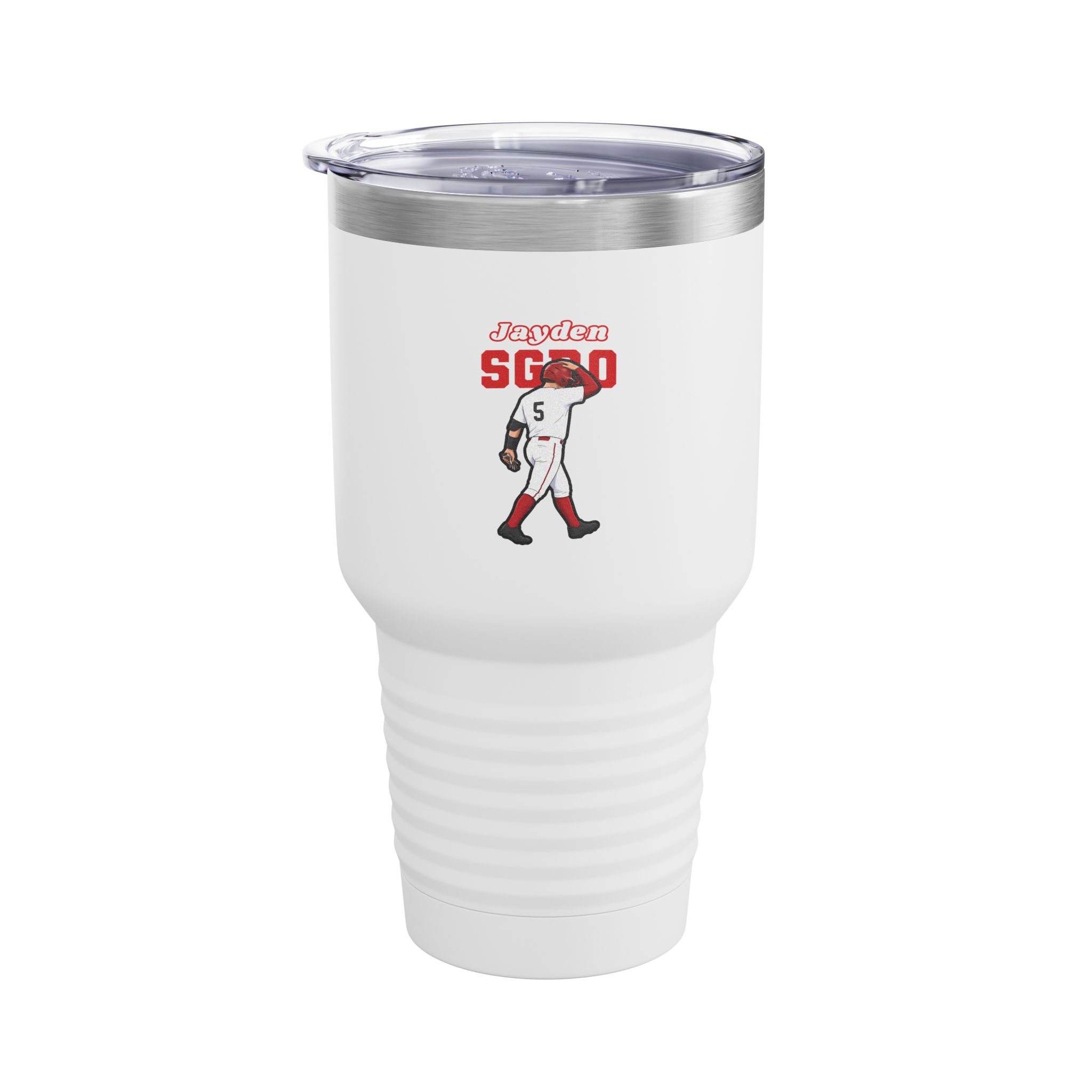 30oz Tumbler — character_name_arch in White