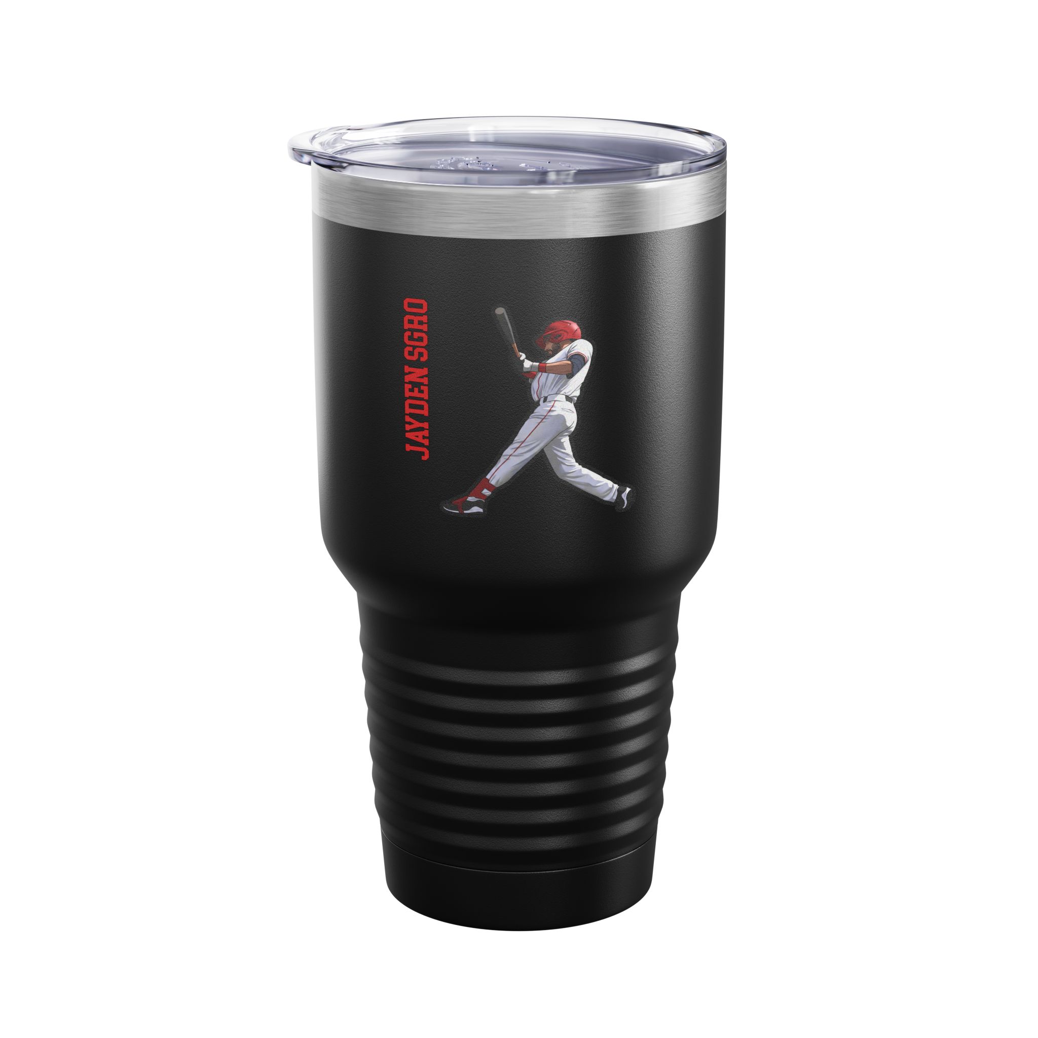 30oz Tumbler — character_name_vertical in Black