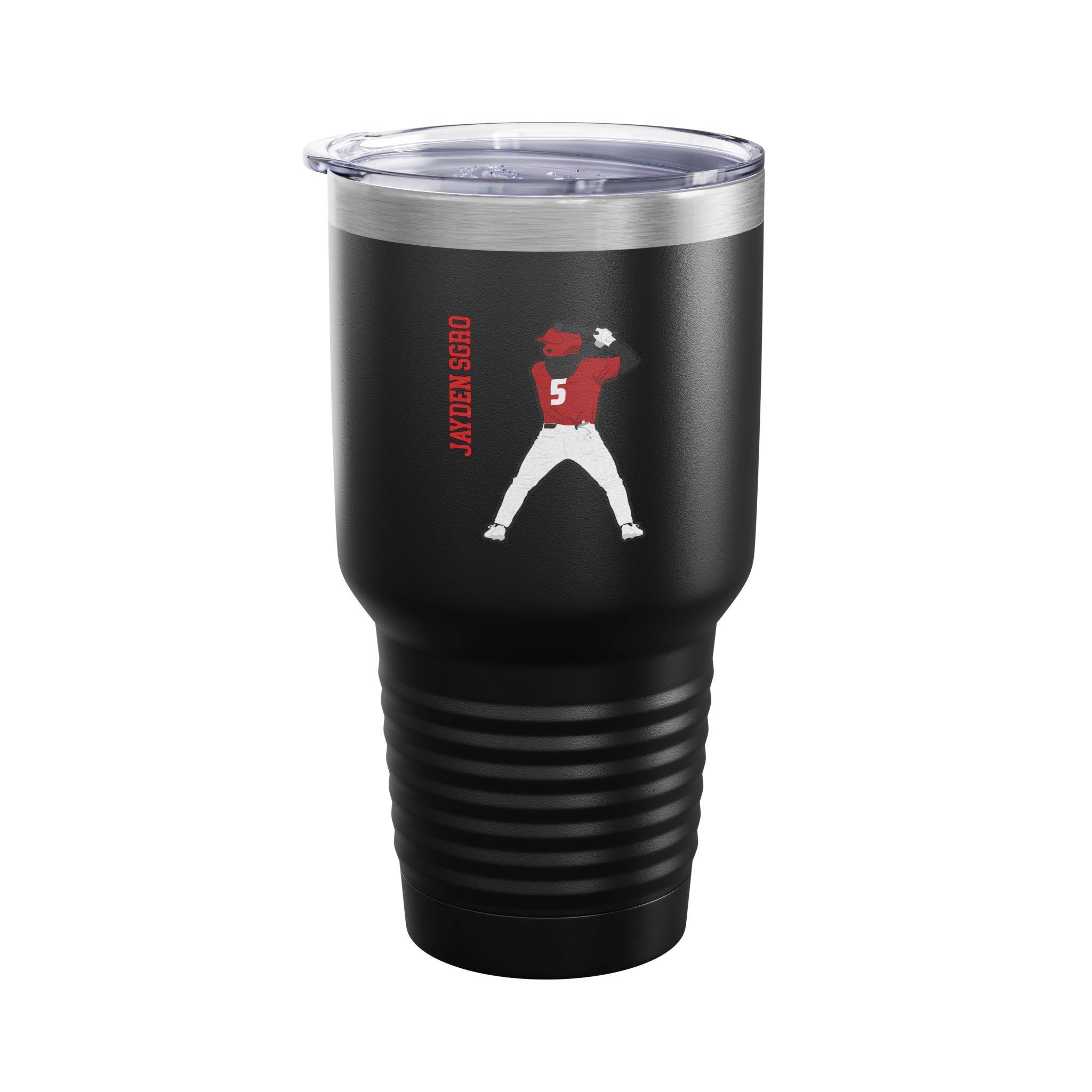 30oz Tumbler — character_name_vertical in Black