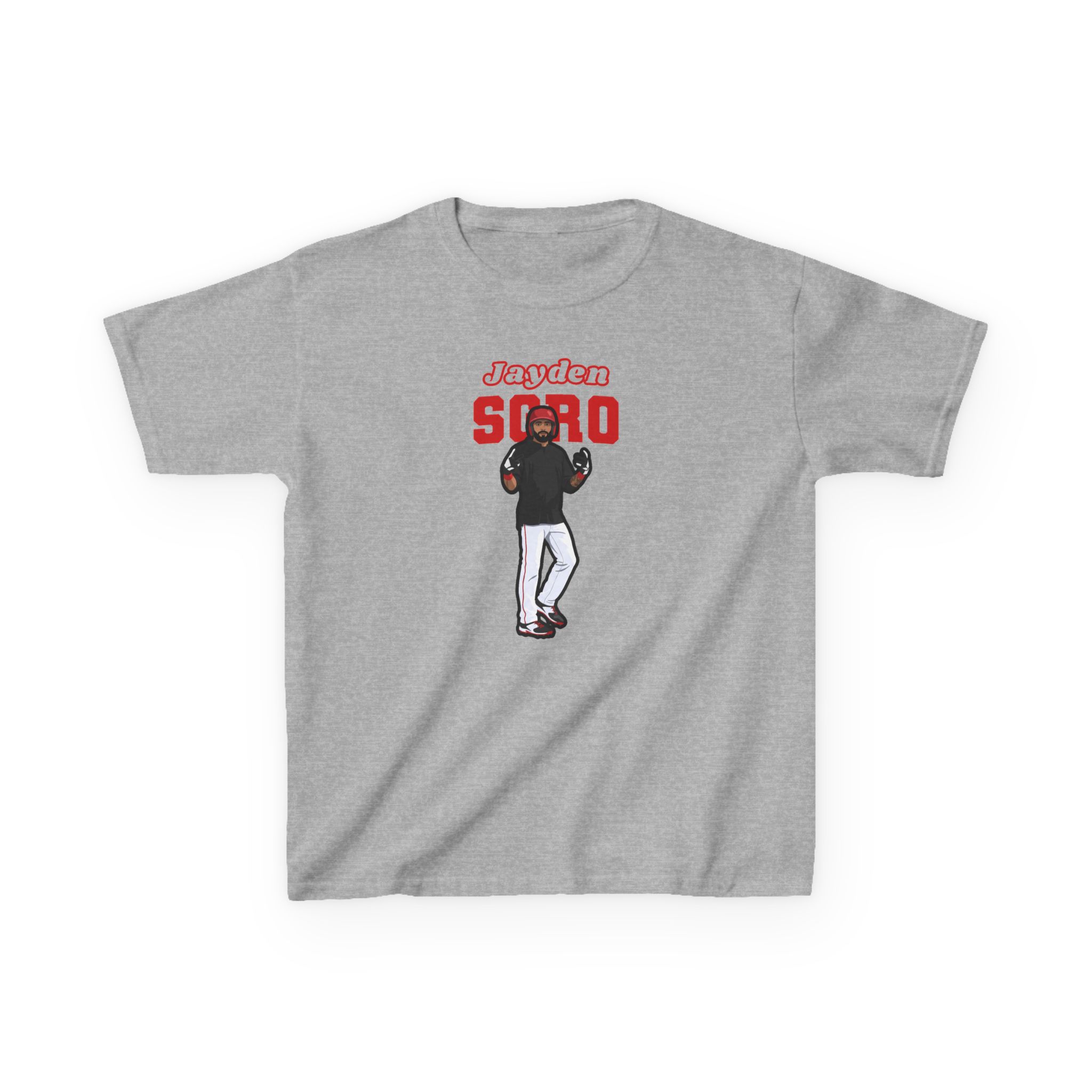 Youth Tee — character_name_arch in Grey