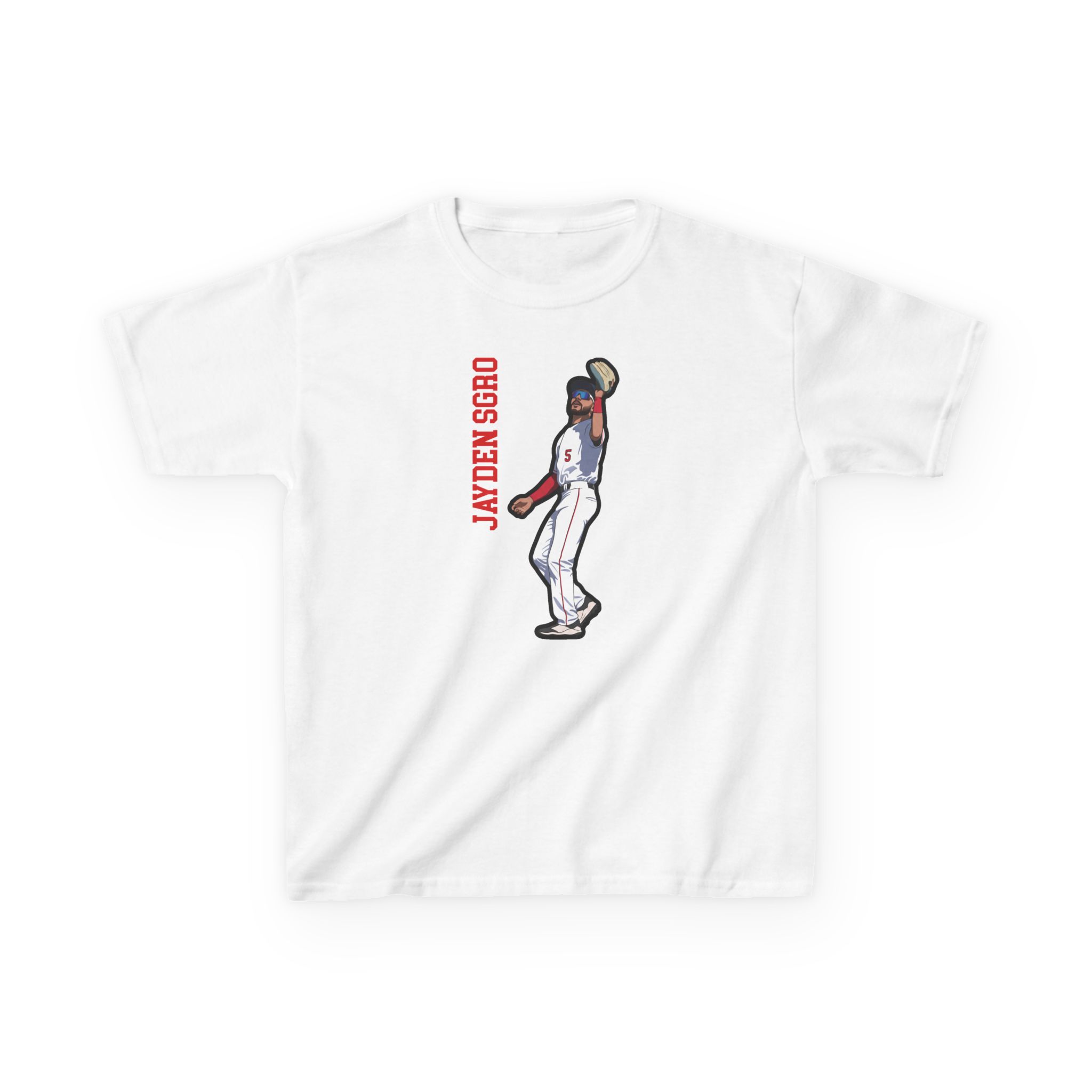 Youth Tee — character_name_vertical in White