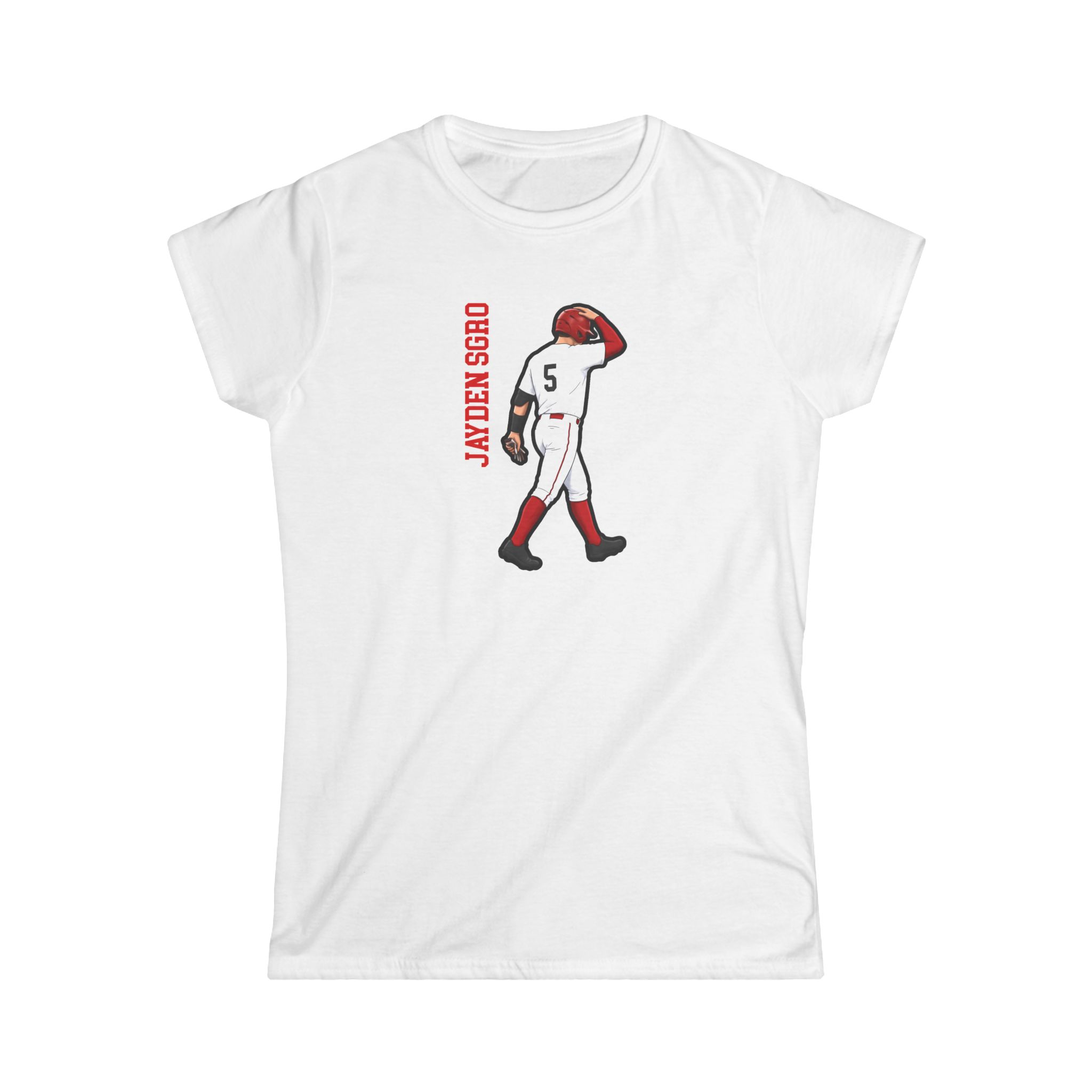 Women's Softstyle Tee — character_name_vertical in White