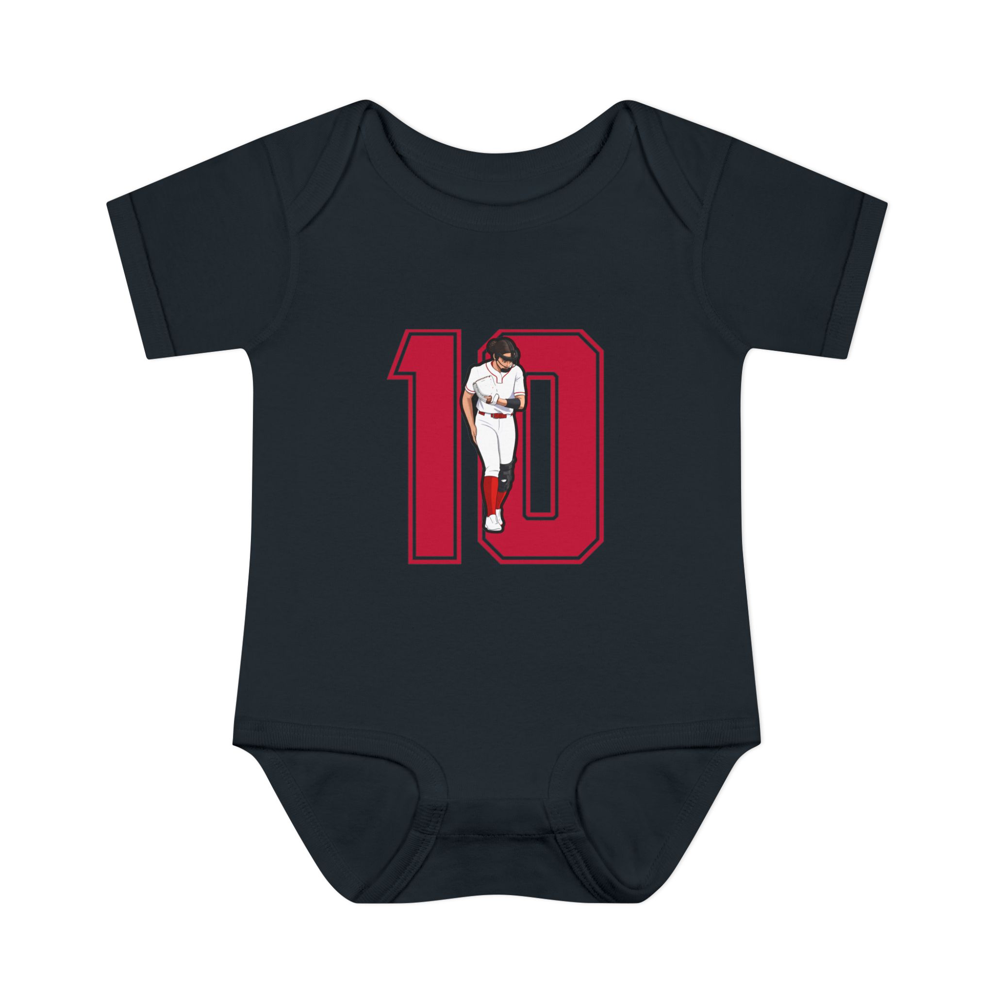 Baby Onesie — character_number in Black
