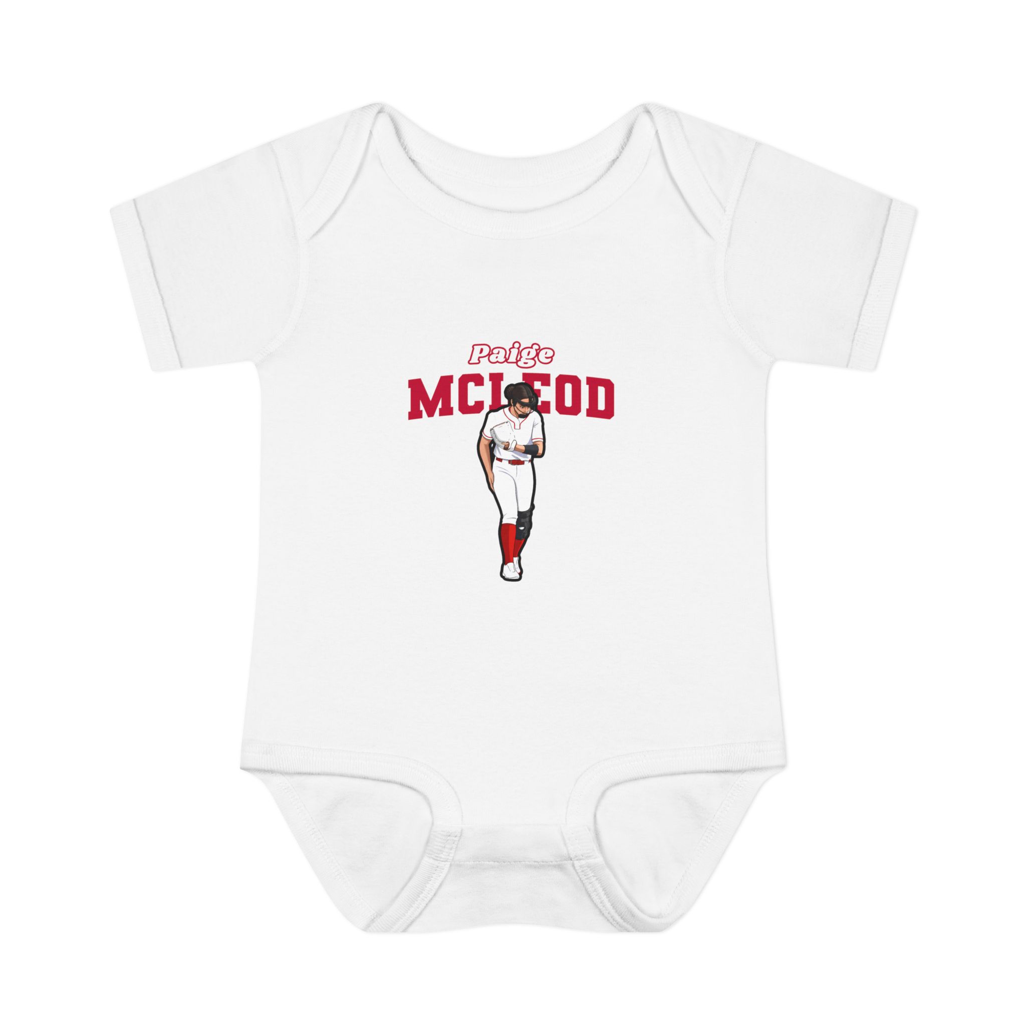 Baby Onesie — character_name_arch in White