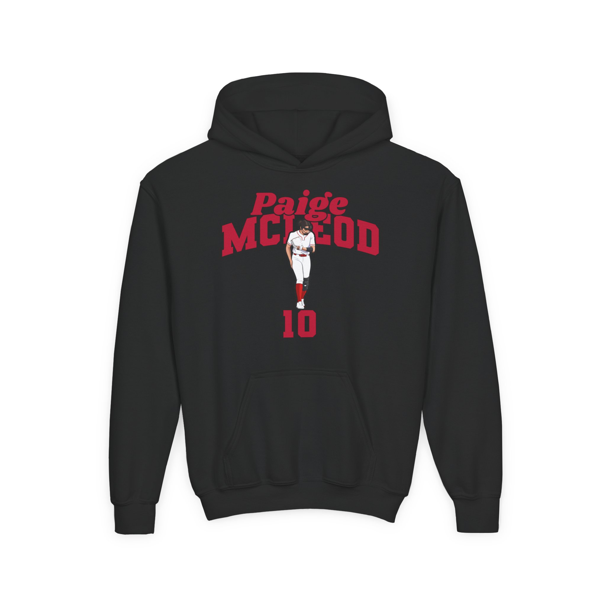 Youth Hoodie — character_signature_arch in Black