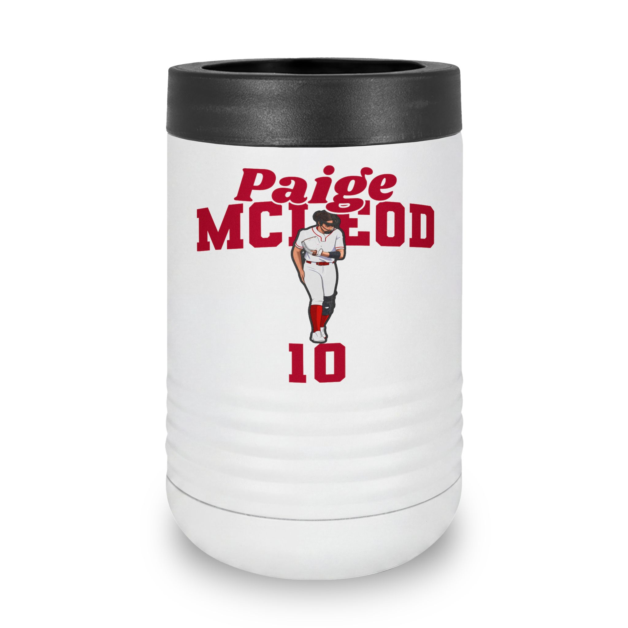 Stainless Can Cooler — character_signature_arch in White